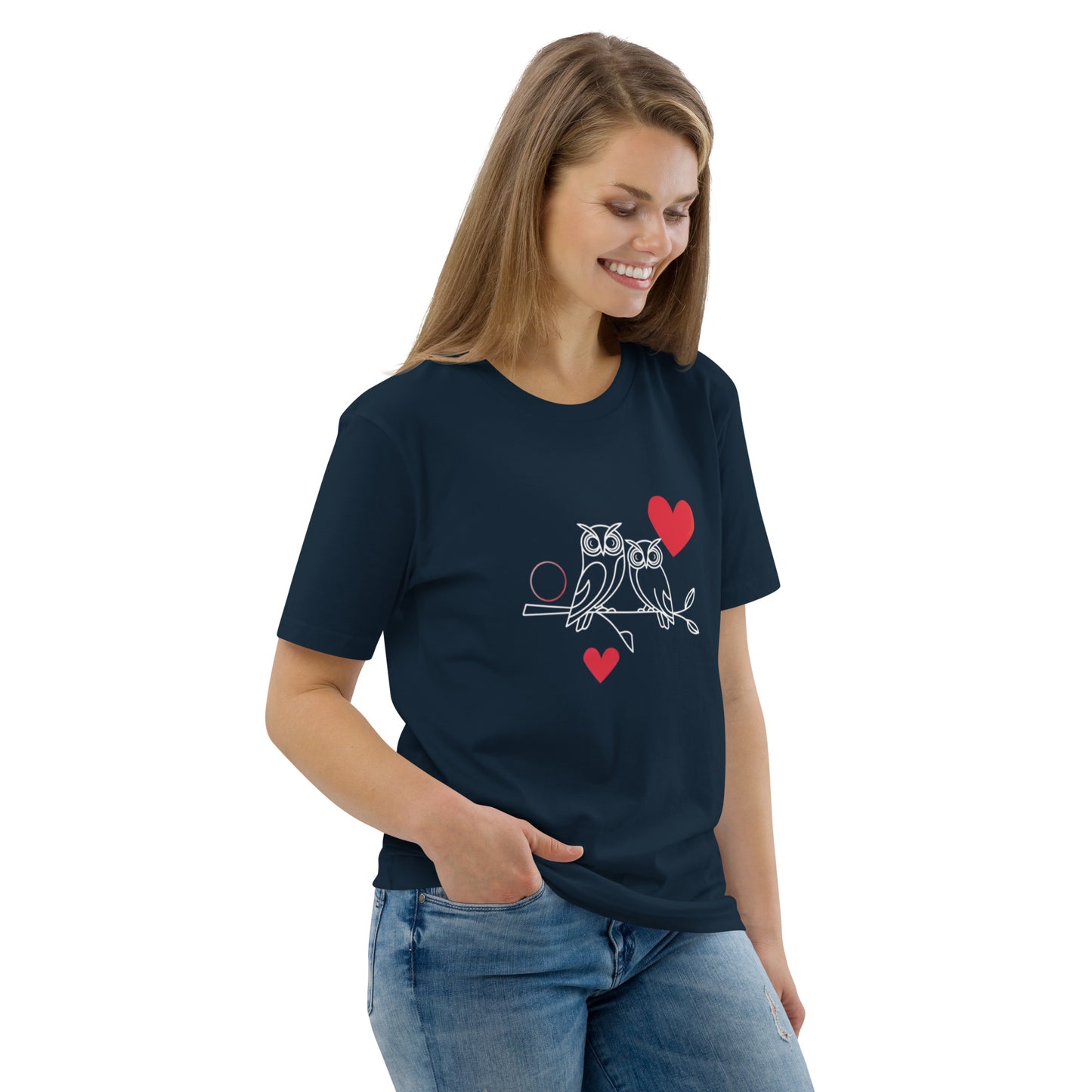 Owl-Themed Unisex Organic Cotton T-Shirt | Eco-Friendly Dudeily