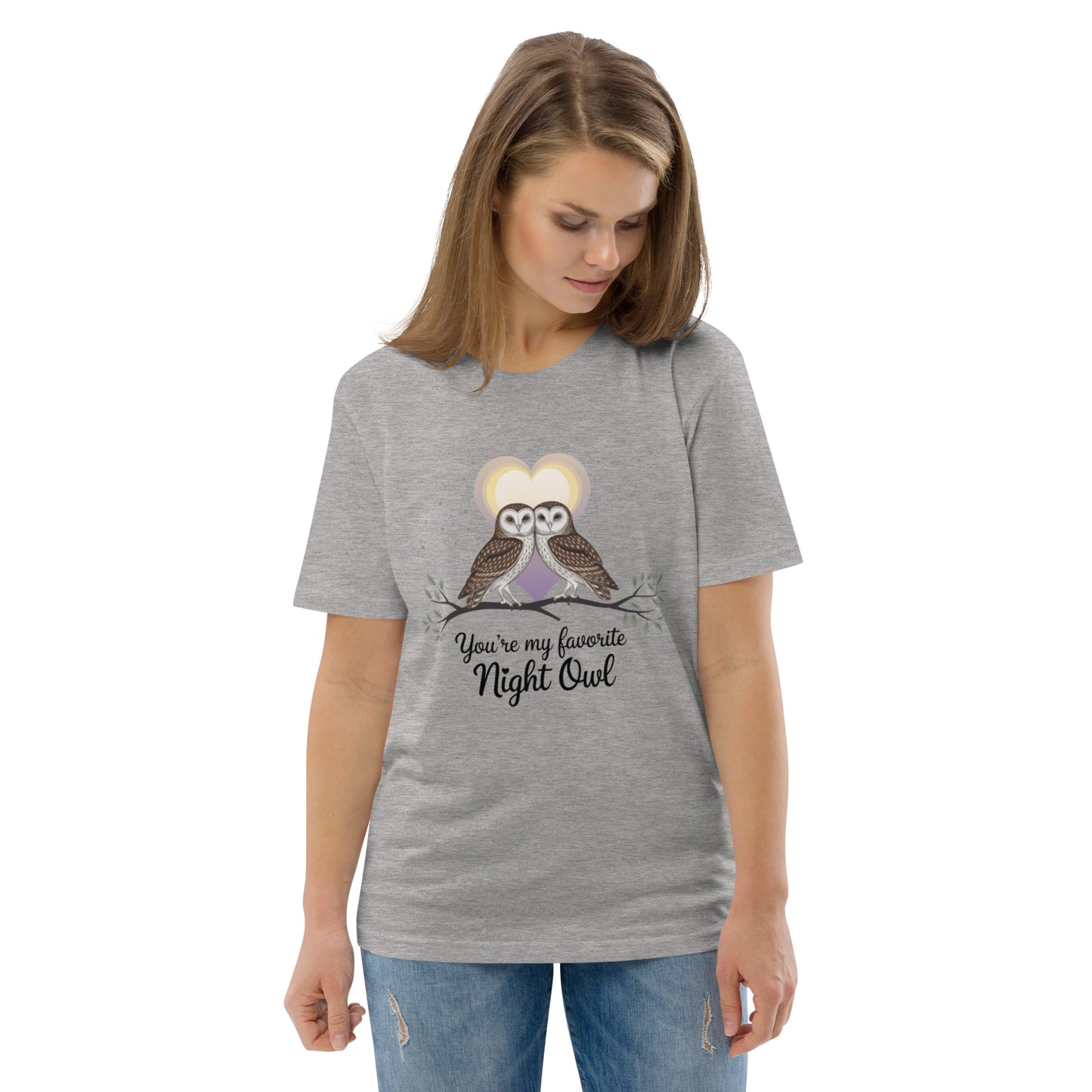 Owl-Themed Unisex Organic Cotton T-Shirt | Sustainable Fashion Dudeily