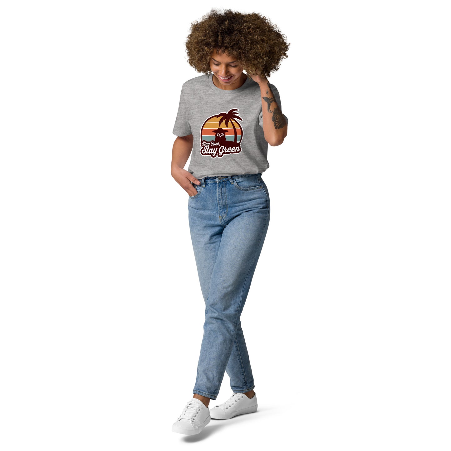 Unisex Organic Cotton T-Shirt – Sustainable & Comfortable for Owl Lover Heather Grey Dudeily