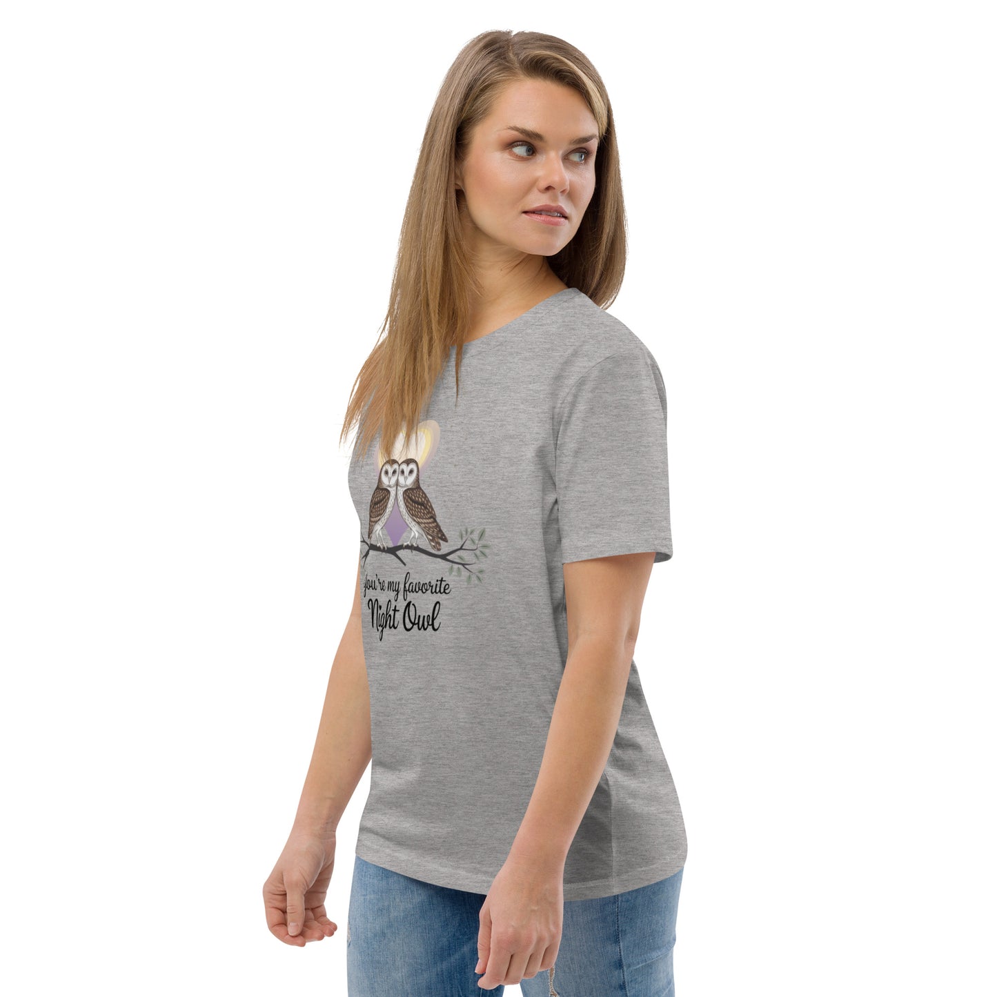 Owl-Themed Unisex Organic Cotton T-Shirt | Sustainable Fashion Dudeily