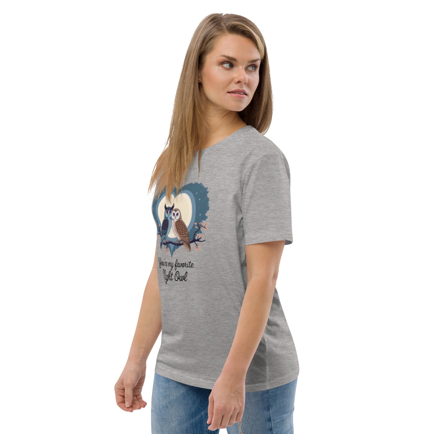 Owl-Themed Unisex Organic Cotton T-Shirt | Eco-Friendly Fashion Dudeily