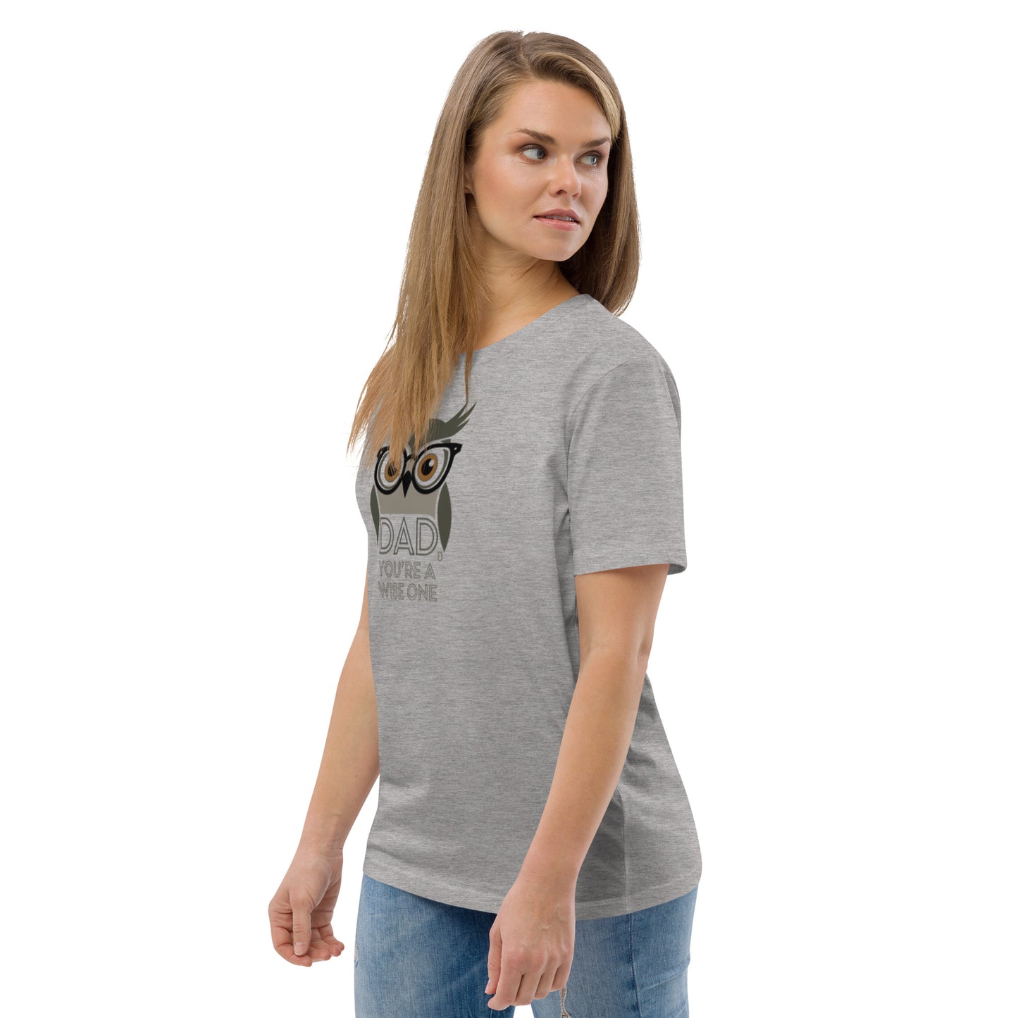Unisex Organic Cotton T-Shirt – Owl-Themed Eco-Friendly Style for Father's Day Gifts by Dudeily Dudeily
