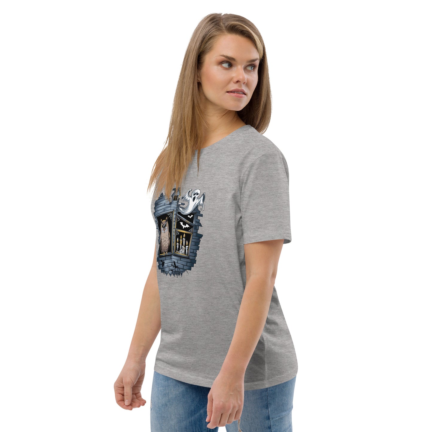 Unisex Organic Cotton T-Shirt: Halloween Owl Eco-Friendly Style USA Dudeily