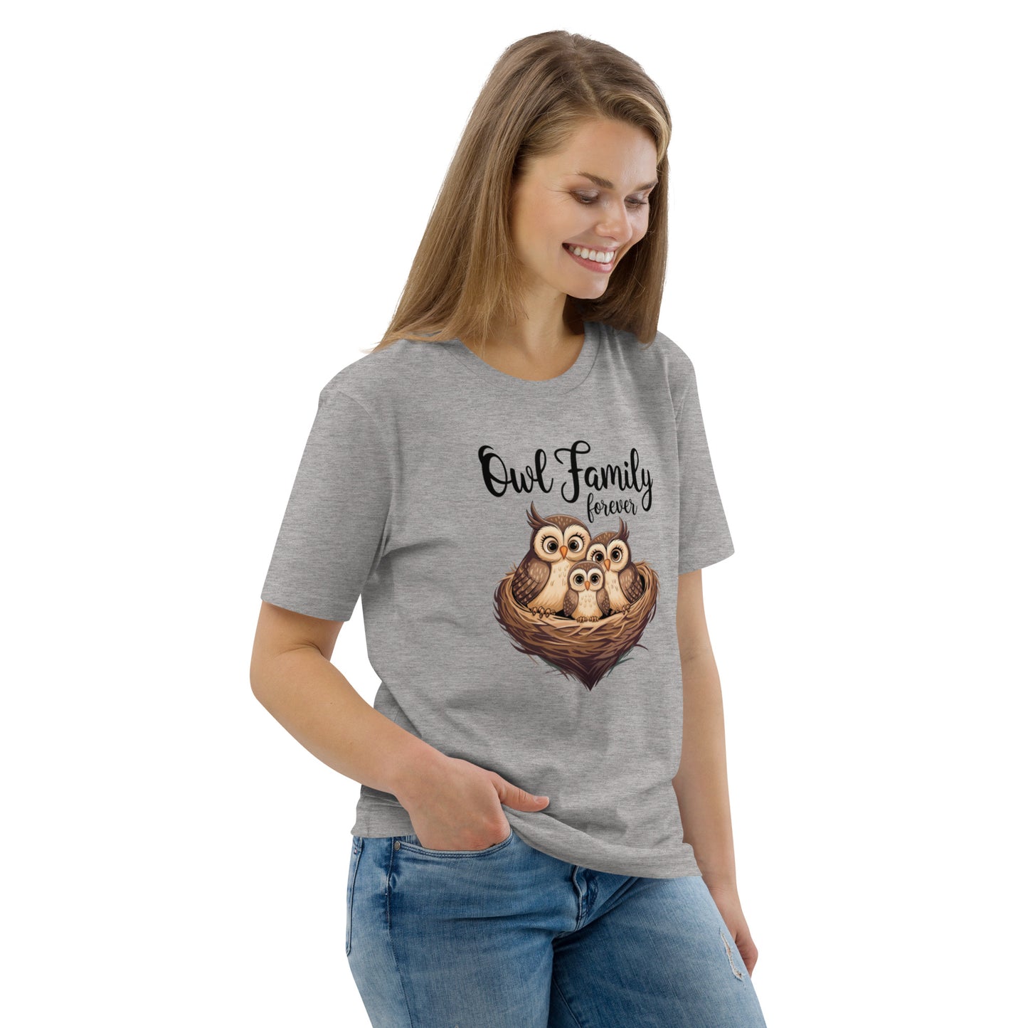 Unisex Organic Cotton T-Shirt |Owl-Themed Eco-Friendly, Stylish Dudeily