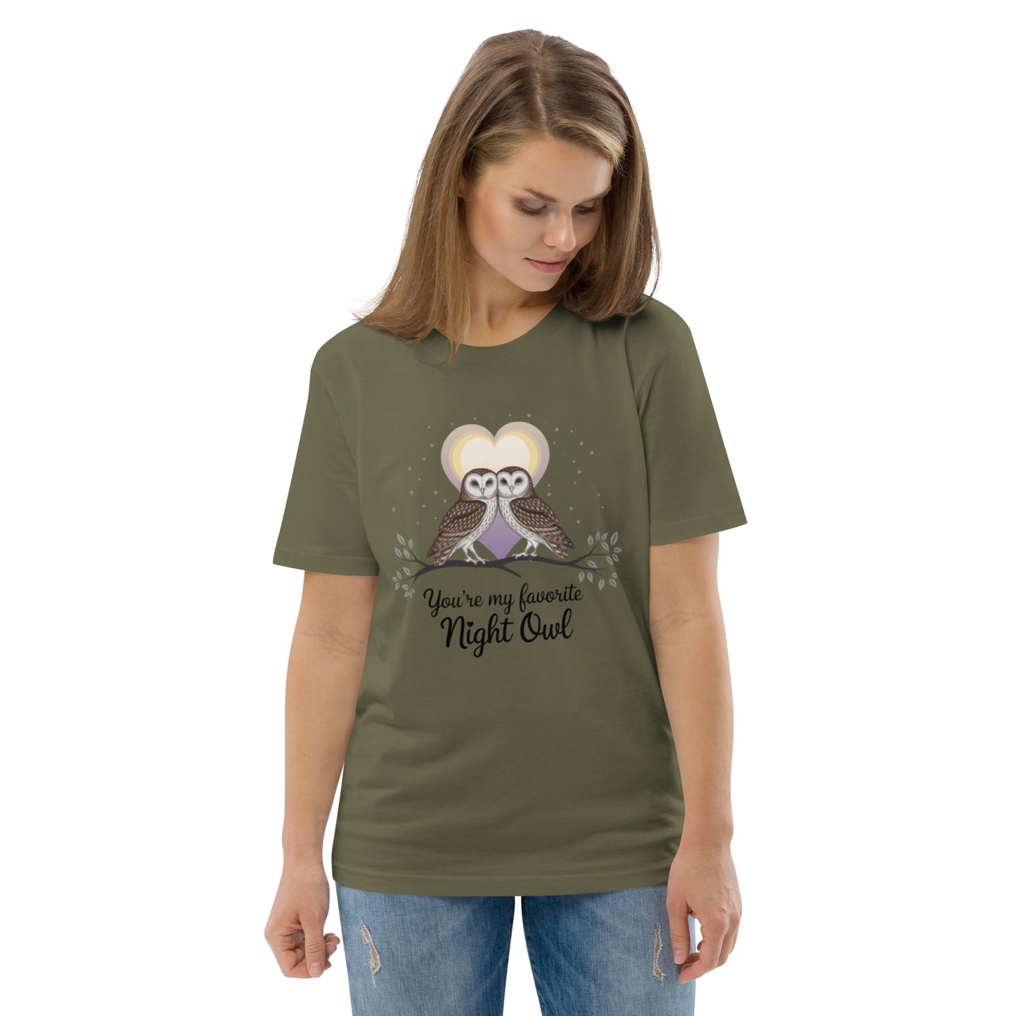 Owl-Themed Unisex Organic Cotton T-Shirt | Sustainable Fashion Dudeily