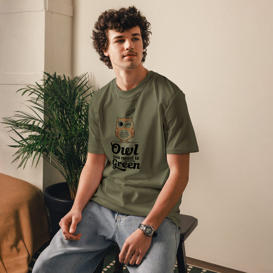 Unisex Organic Cotton T-Shirt | Owl Themed Eco-Friendly & Comfortable Dudeily
