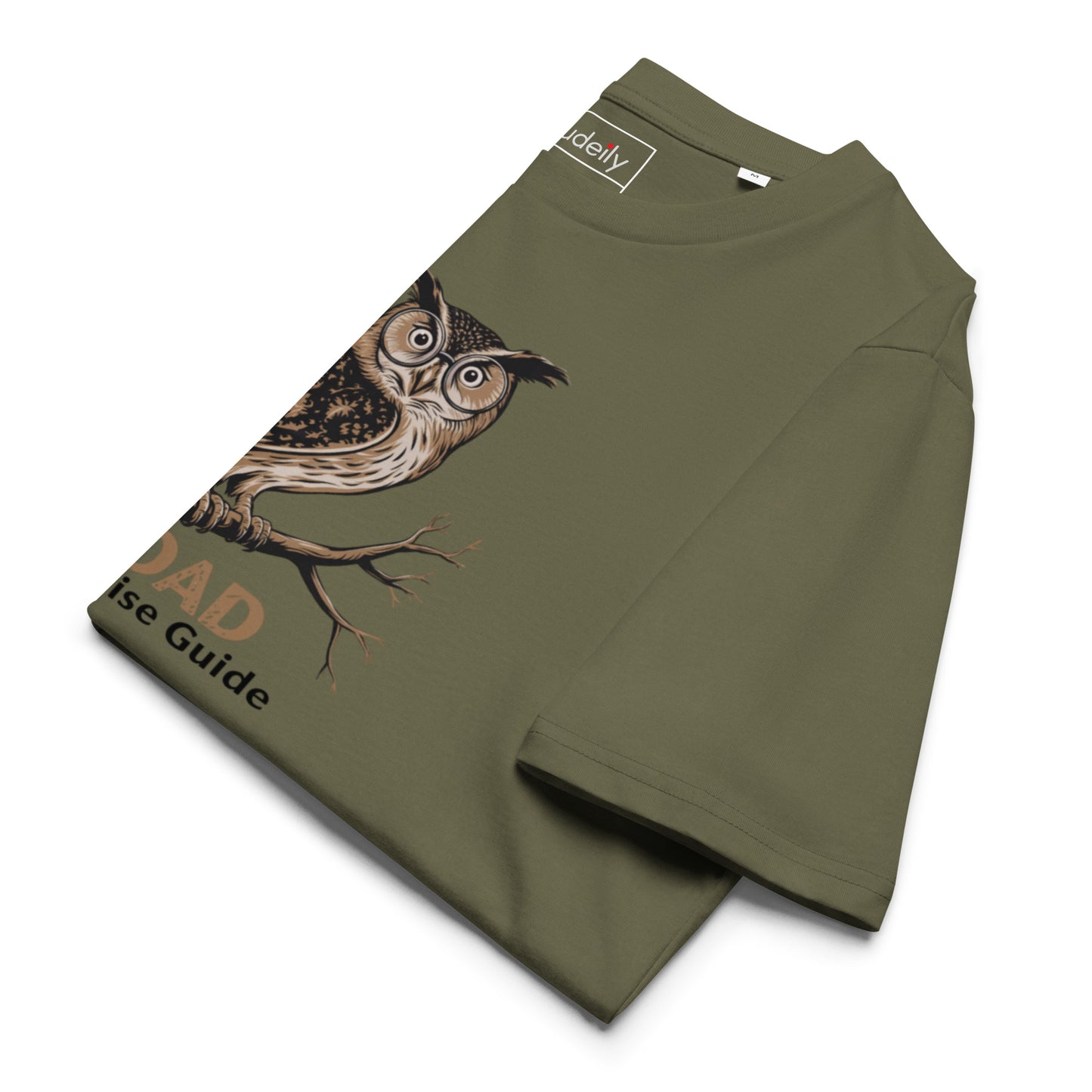 Unisex Organic Cotton T-Shirt – Owl Themed Sustainable Fashion for Father's Day by Dudeily Dudeily
