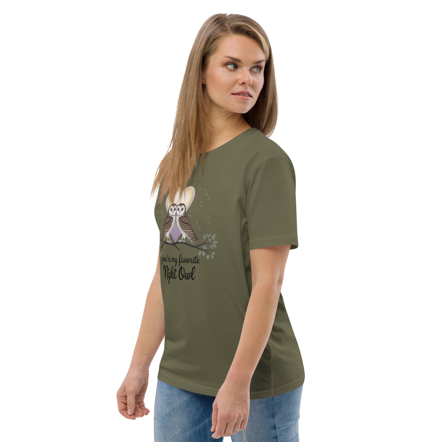 Owl-Themed Unisex Organic Cotton T-Shirt | Sustainable Fashion Dudeily