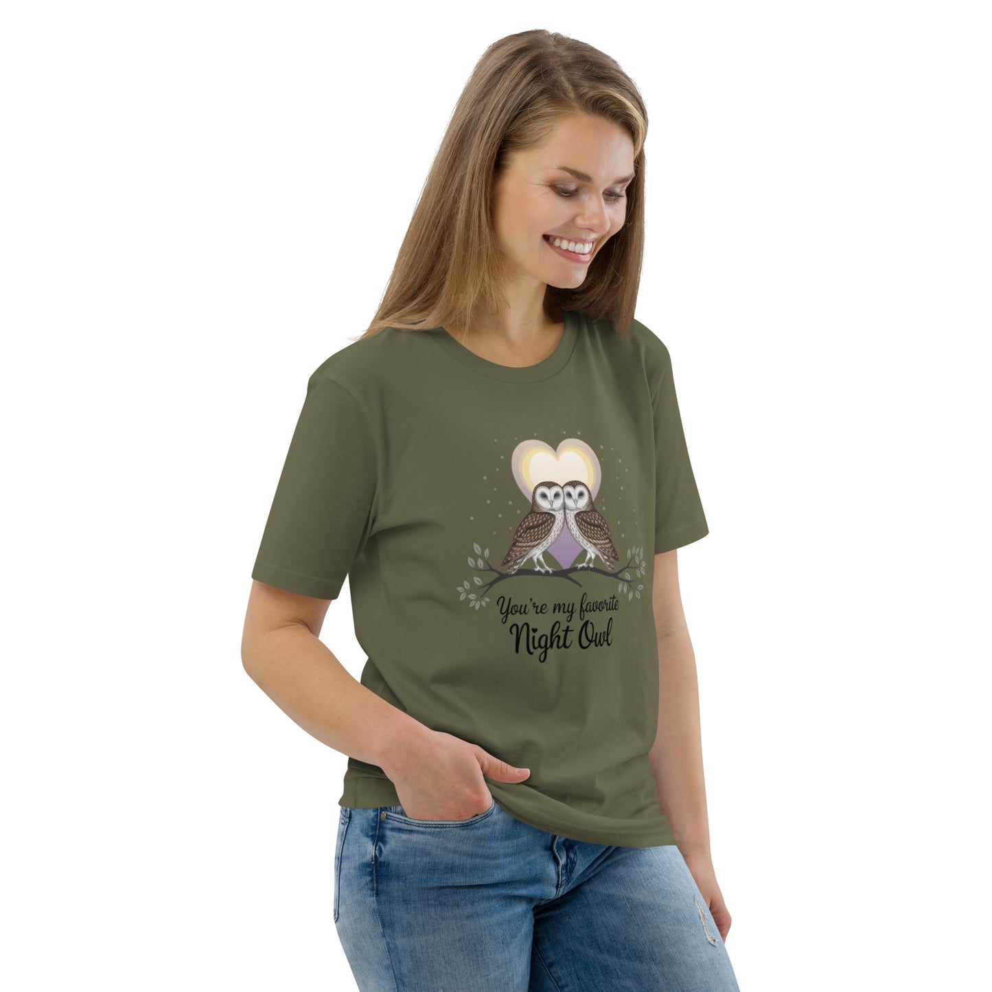 Owl-Themed Unisex Organic Cotton T-Shirt | Sustainable Fashion Dudeily