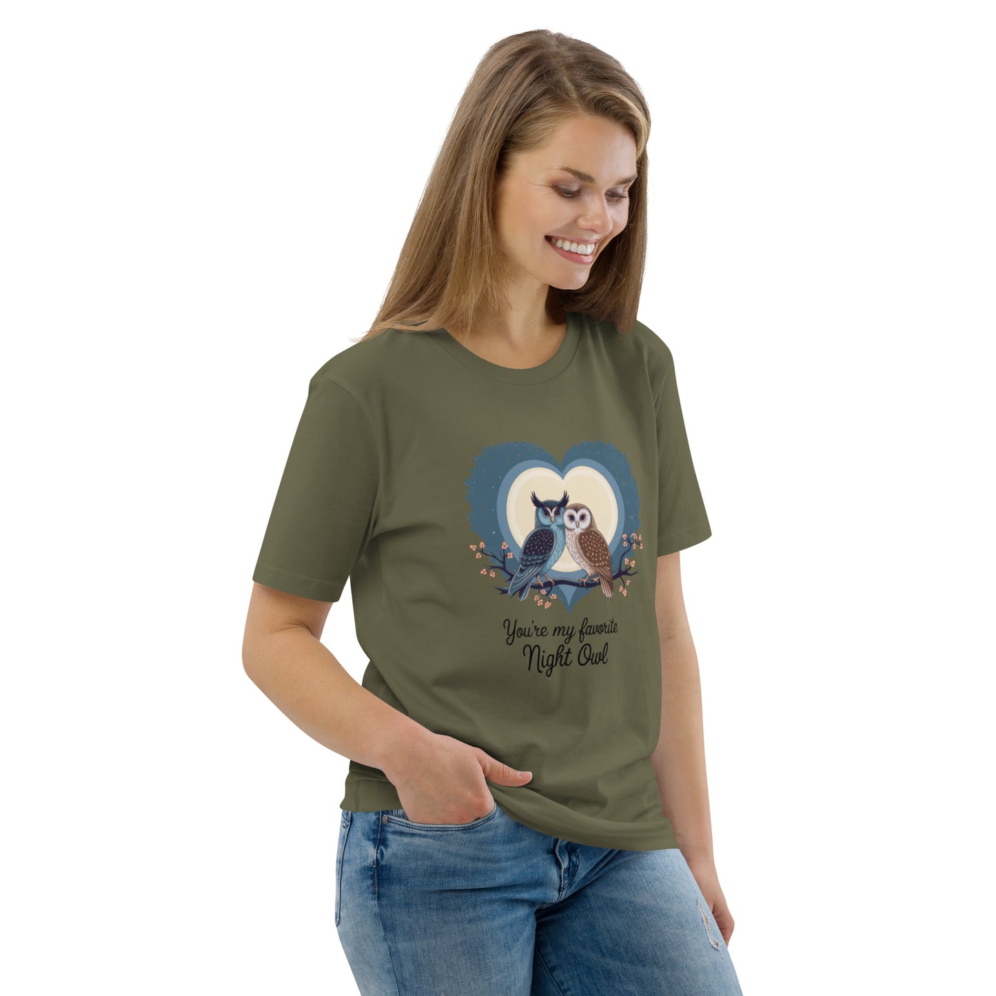 Owl-Themed Unisex Organic Cotton T-Shirt | Eco-Friendly Fashion Dudeily