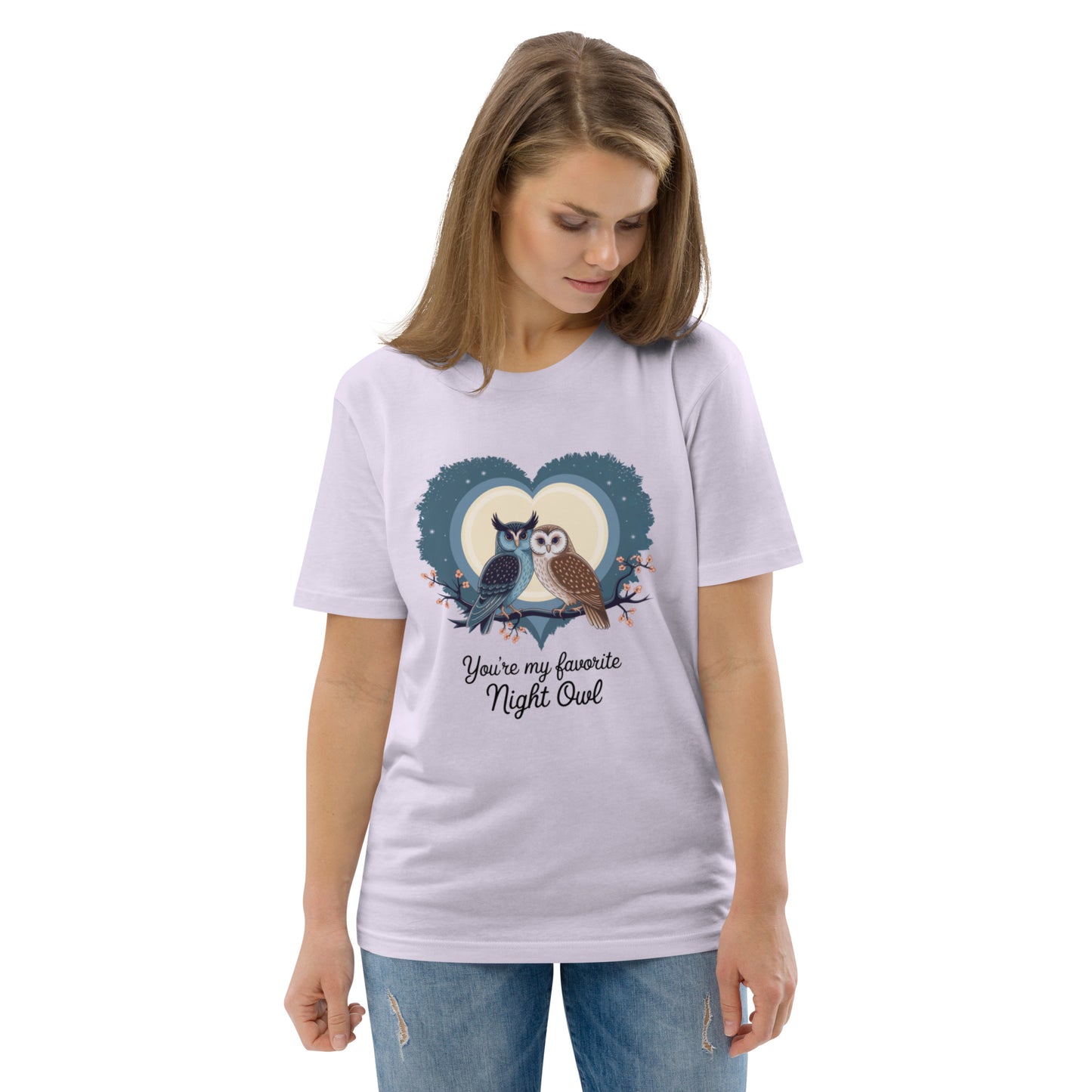 Owl-Themed Unisex Organic Cotton T-Shirt | Eco-Friendly Fashion Dudeily