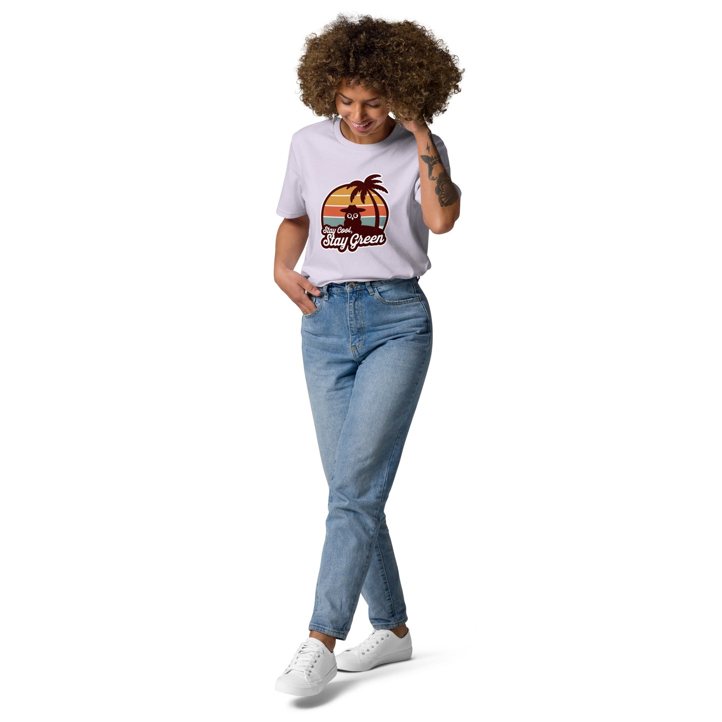 Unisex Organic Cotton T-Shirt – Sustainable & Comfortable for Owl Lover Lavender Dudeily