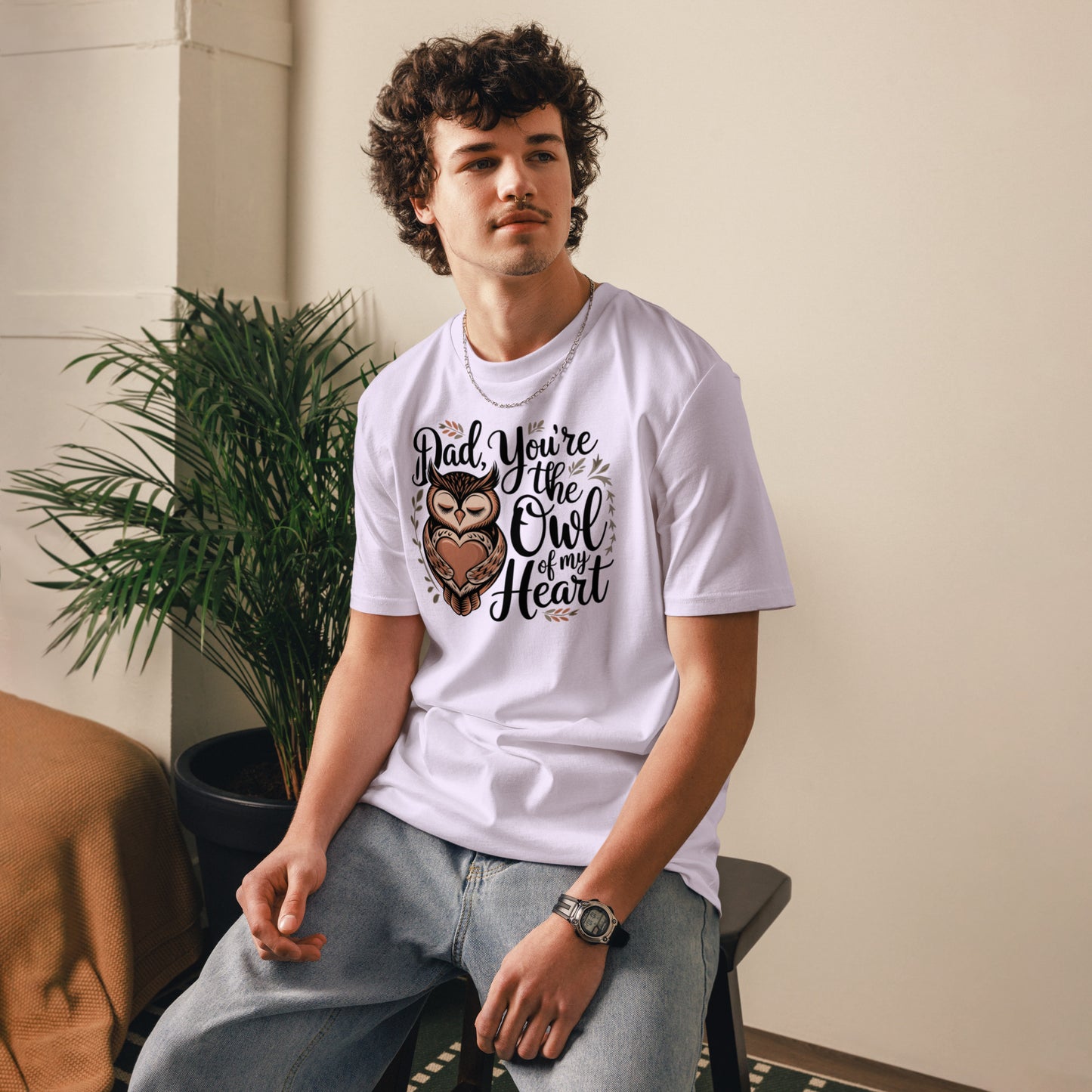 Unisex Organic Cotton T-Shirt – Owl-Themed Eco-Friendly Style by Dudeily Dudeily