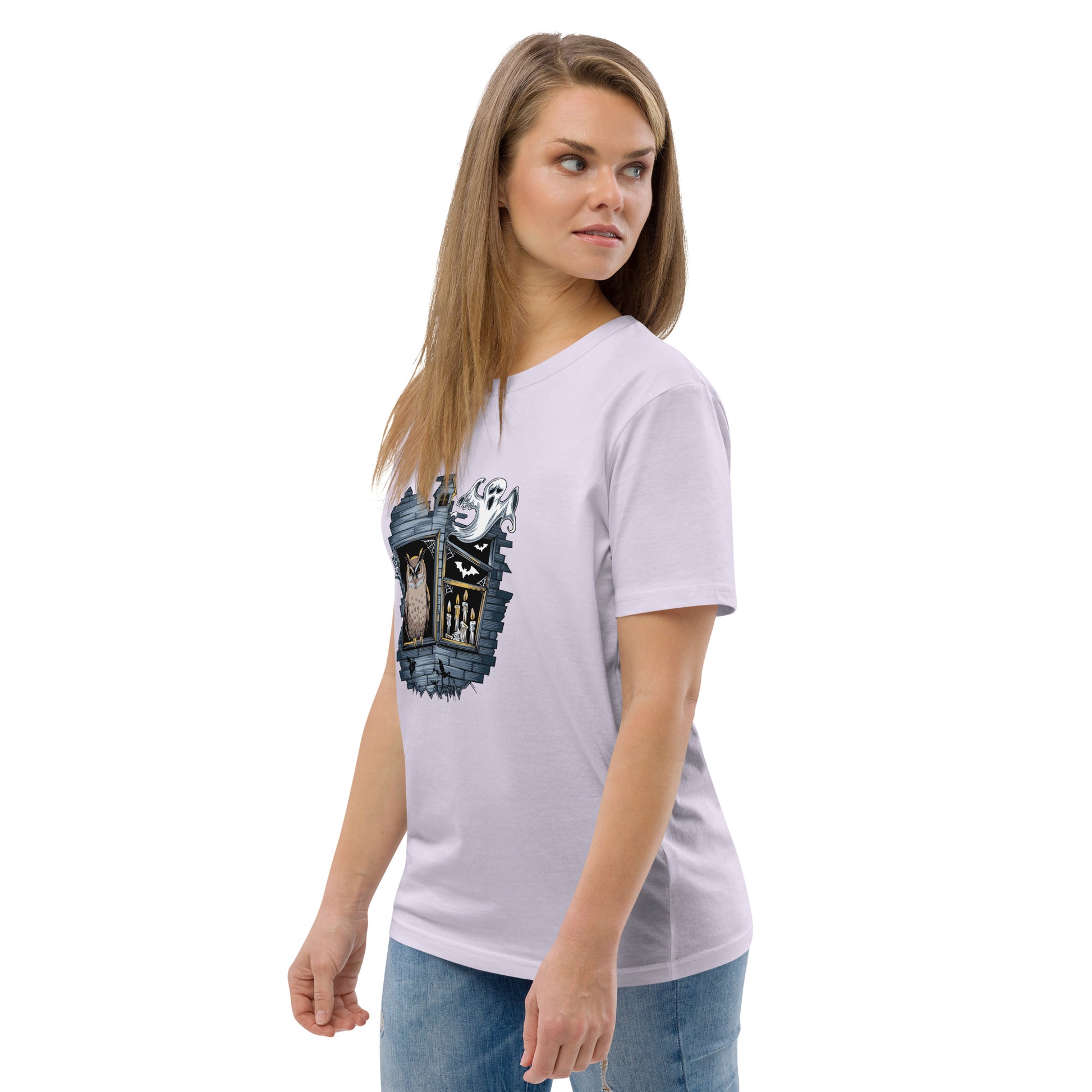 Unisex Organic Cotton T-Shirt: Halloween Owl Eco-Friendly Style USA Dudeily