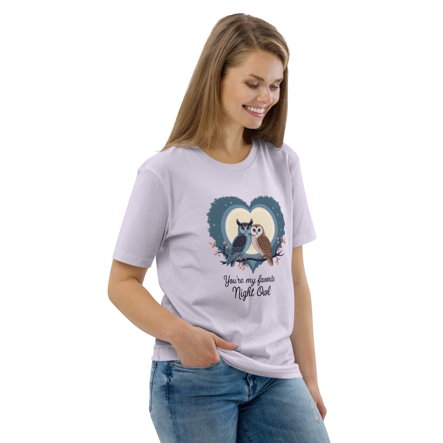 Owl-Themed Unisex Organic Cotton T-Shirt | Eco-Friendly Fashion Dudeily