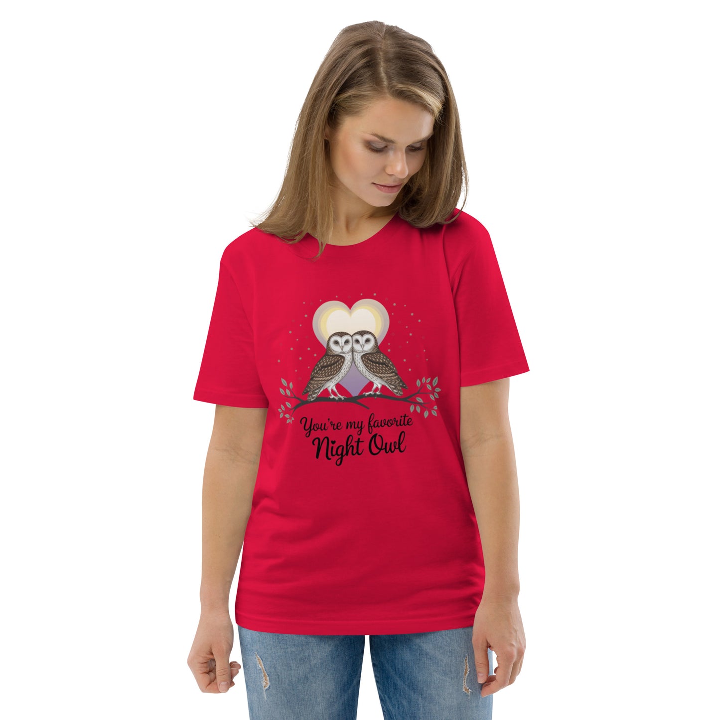 Owl-Themed Unisex Organic Cotton T-Shirt | Sustainable Fashion Dudeily