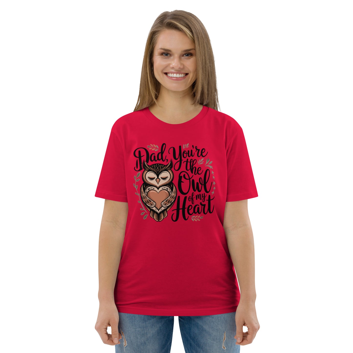 Unisex Organic Cotton T-Shirt – Owl-Themed Eco-Friendly Style by Dudeily Dudeily