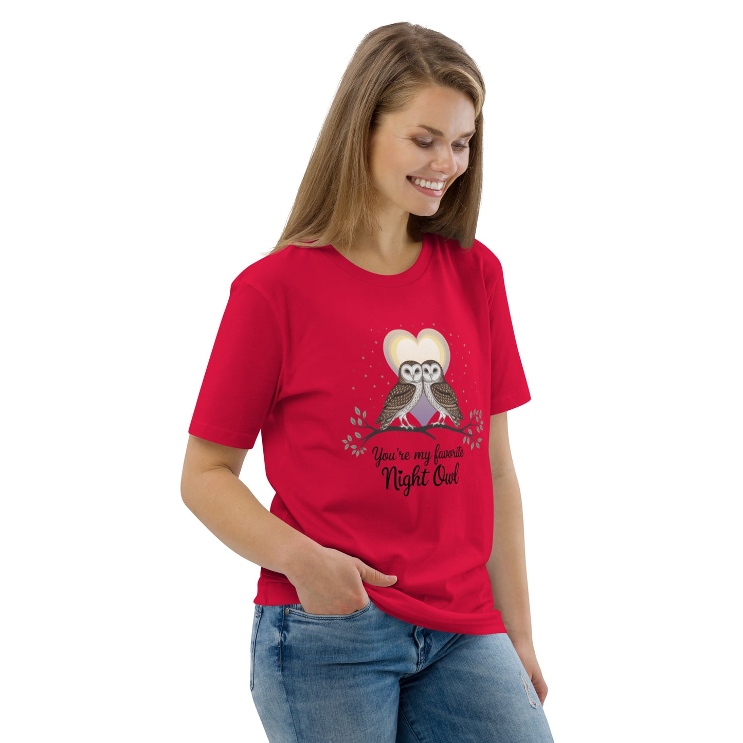Owl-Themed Unisex Organic Cotton T-Shirt | Sustainable Fashion Dudeily