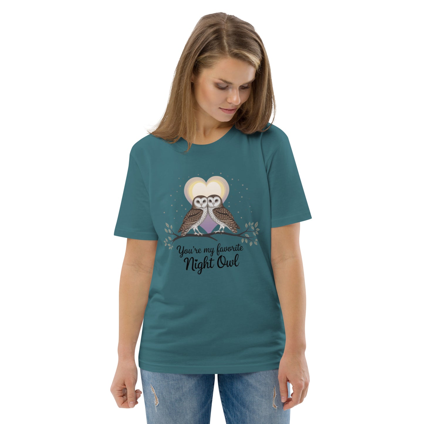 Owl-Themed Unisex Organic Cotton T-Shirt | Sustainable Fashion Dudeily
