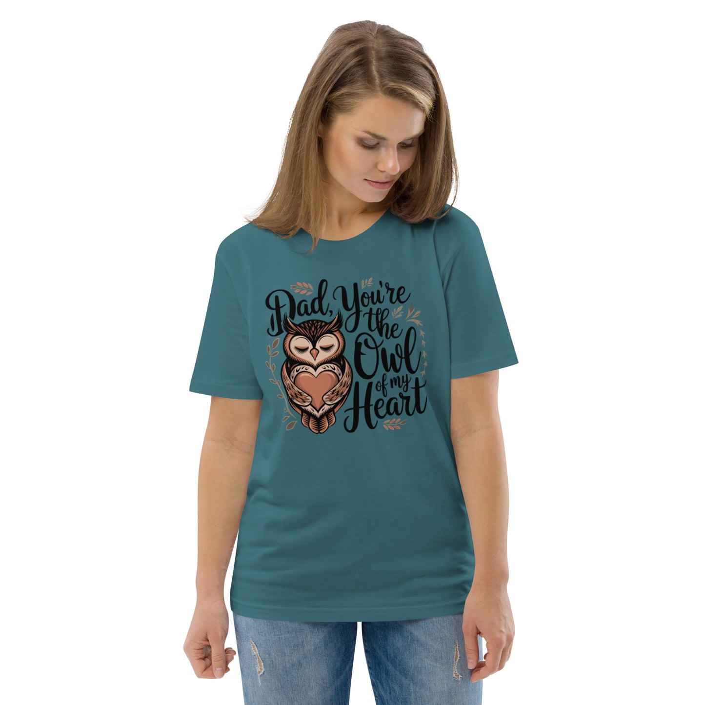 Unisex Organic Cotton T-Shirt – Owl-Themed Eco-Friendly Style by Dudeily Stargazer Dudeily
