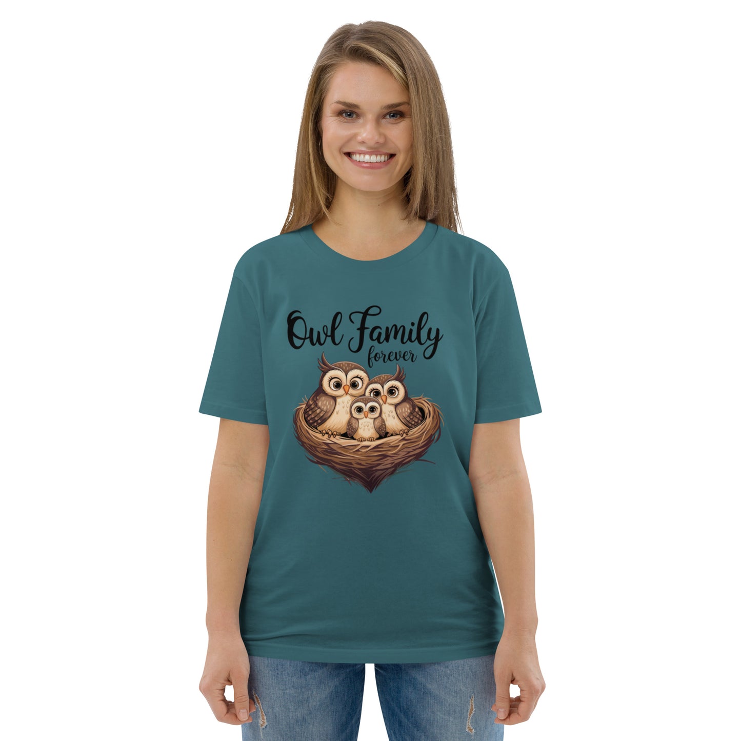 Owl-Themed Unisex Organic Cotton T-Shirt | Eco-Friendly Style Stargazer Dudeily