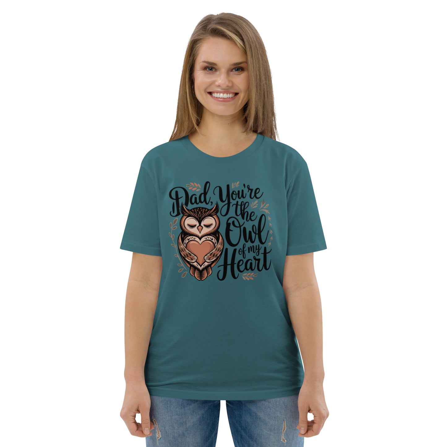 Unisex Organic Cotton T-Shirt – Owl-Themed Eco-Friendly Style by Dudeily Dudeily