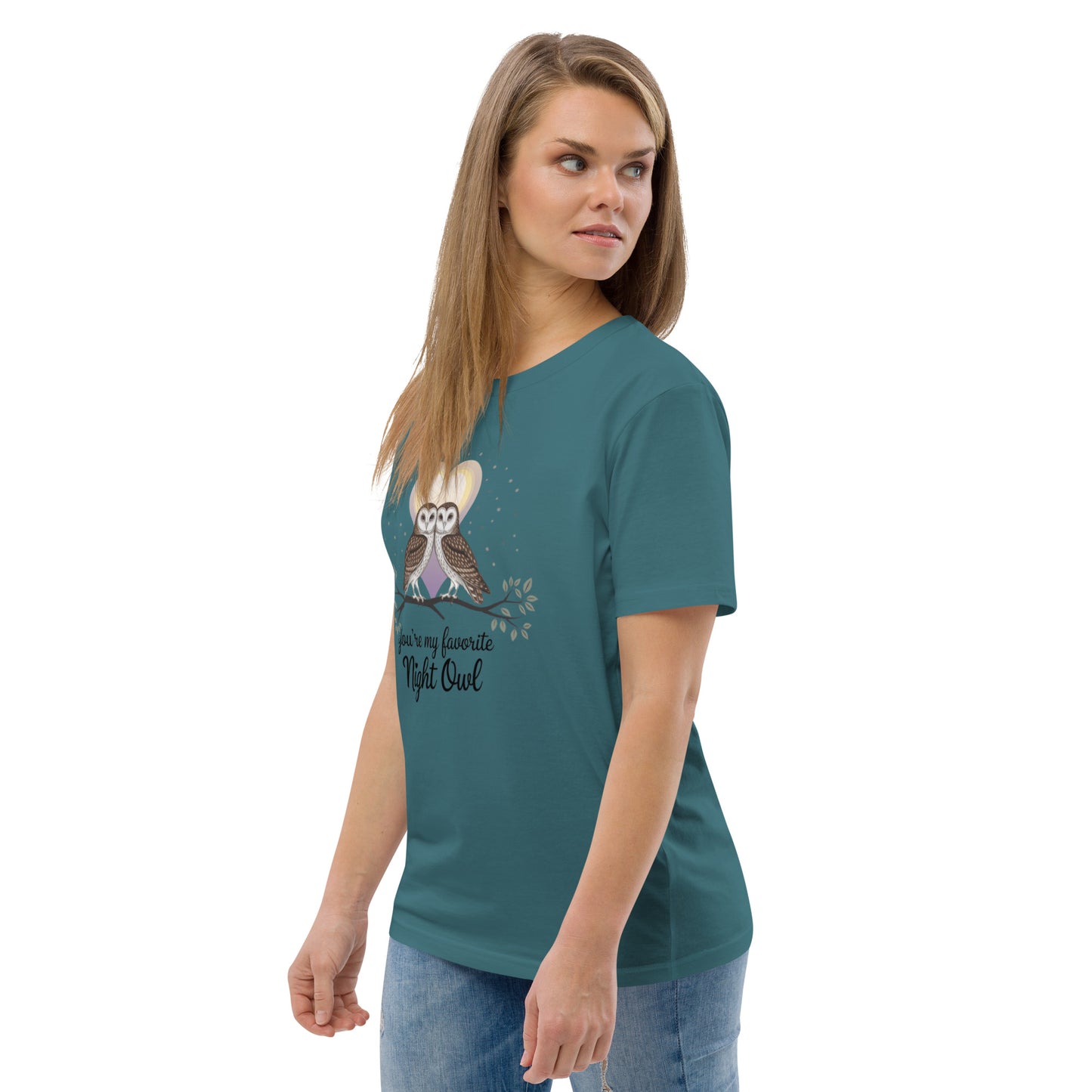 Owl-Themed Unisex Organic Cotton T-Shirt | Sustainable Fashion Dudeily