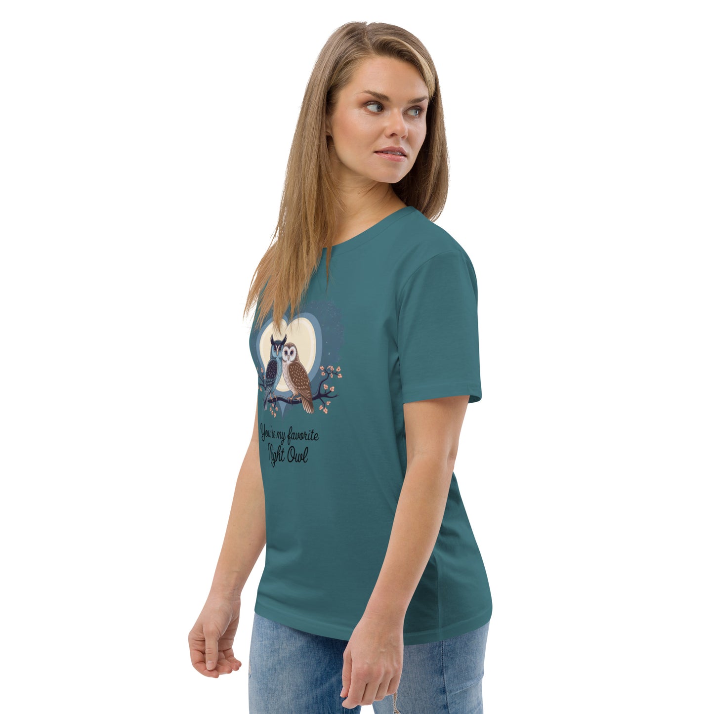Owl-Themed Unisex Organic Cotton T-Shirt | Eco-Friendly Fashion Dudeily