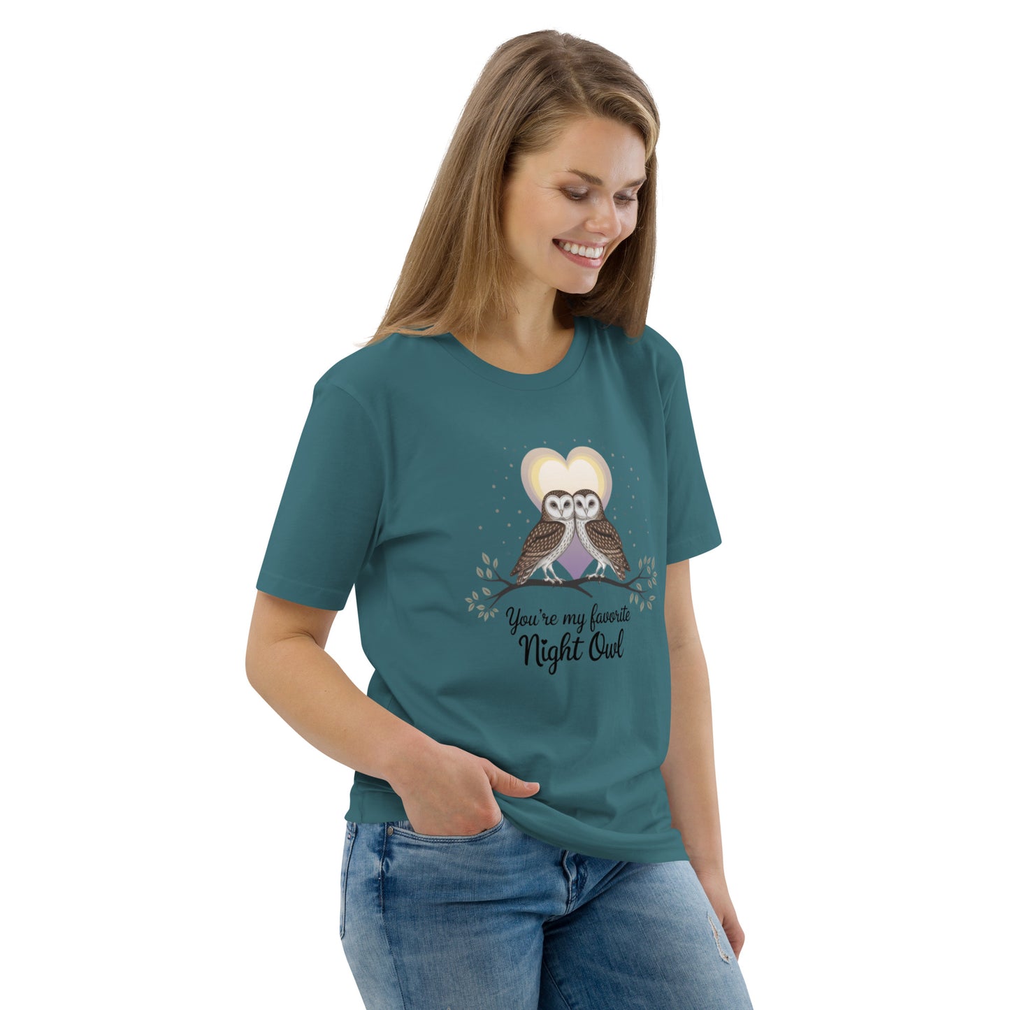 Owl-Themed Unisex Organic Cotton T-Shirt | Sustainable Fashion Dudeily