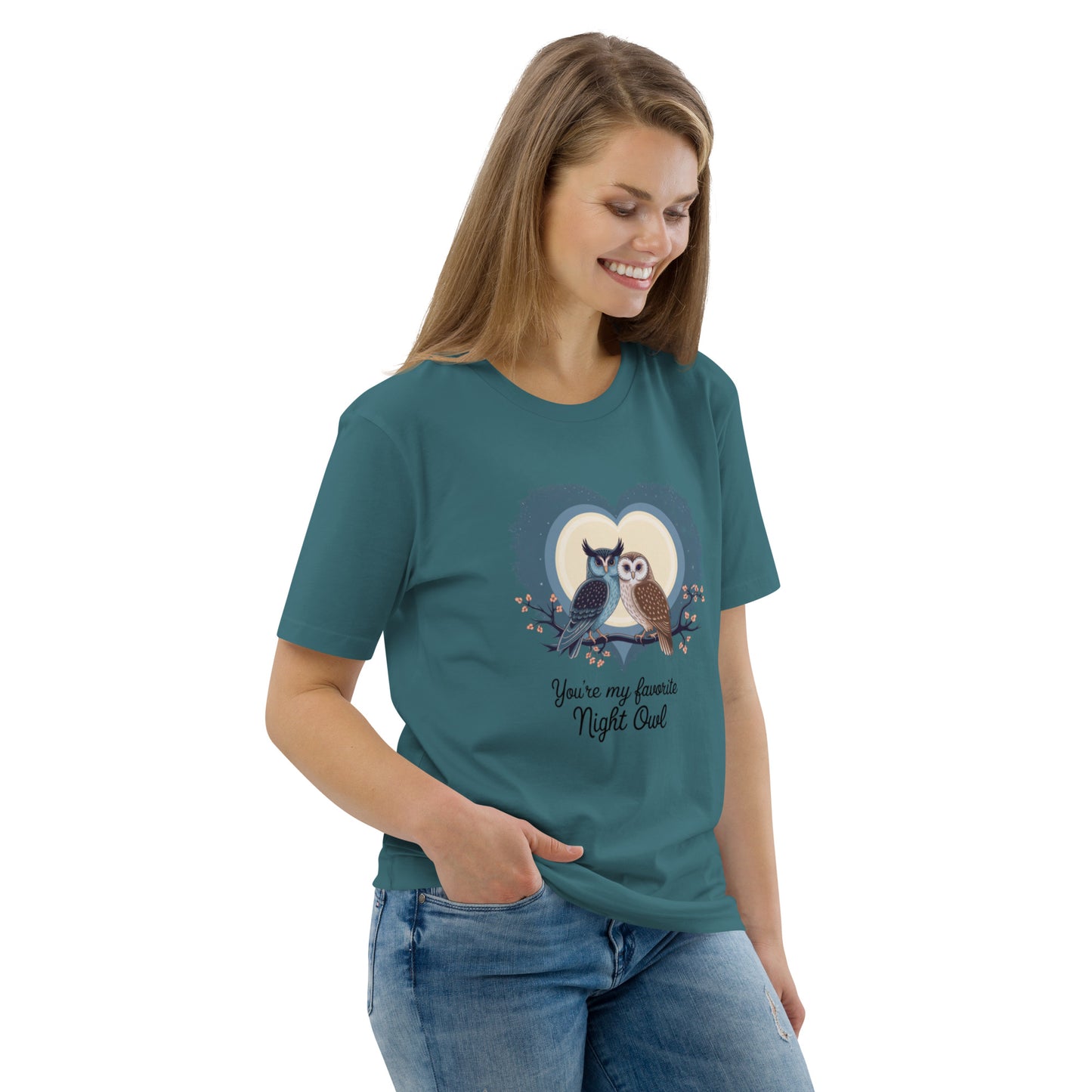 Owl-Themed Unisex Organic Cotton T-Shirt | Eco-Friendly Fashion Dudeily