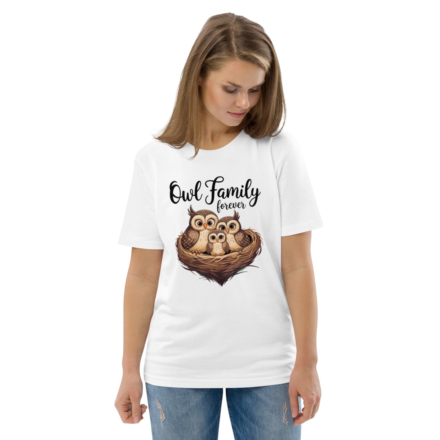 Owl-Themed Unisex Organic Cotton T-Shirt | Eco-Friendly Style Dudeily