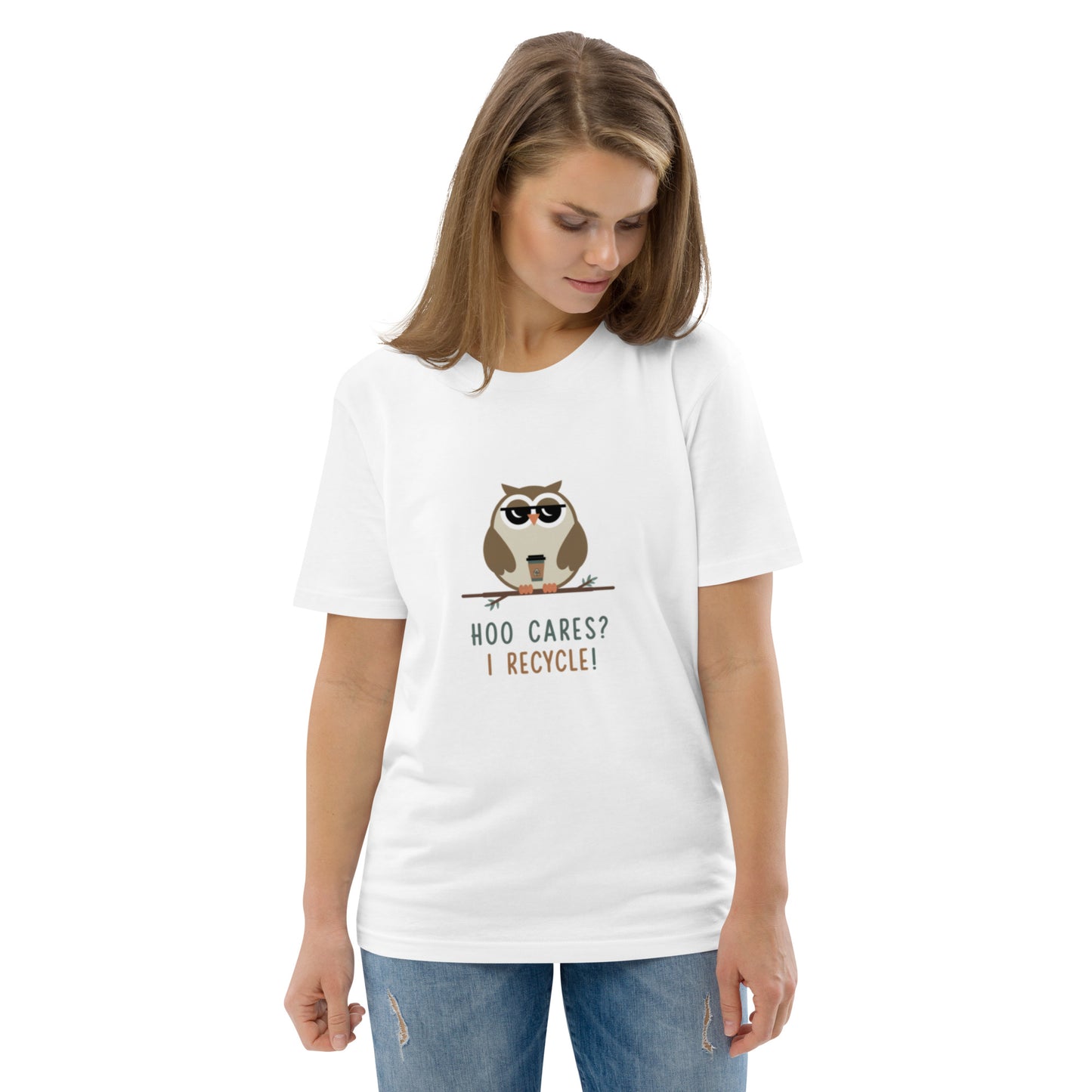 Unisex Organic Cotton T-Shirt | Owl Themed Eco-Friendly & Comfortable Dudeily