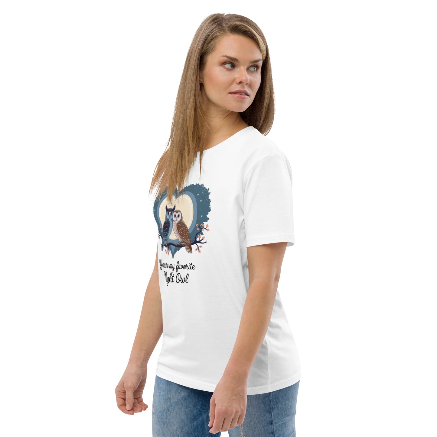 Owl-Themed Unisex Organic Cotton T-Shirt | Eco-Friendly Fashion Dudeily