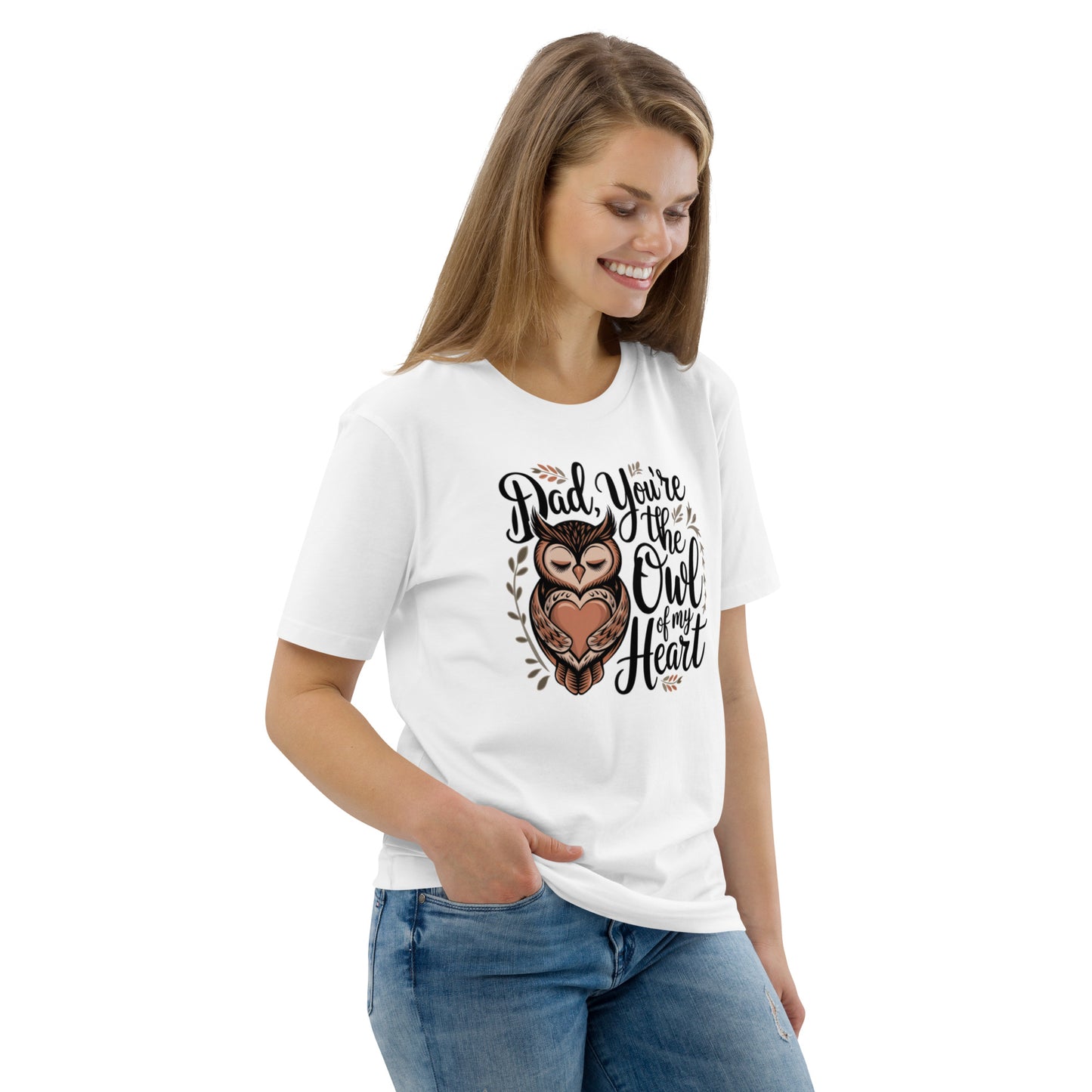 Unisex Organic Cotton T-Shirt – Owl-Themed Eco-Friendly Style by Dudeily Dudeily