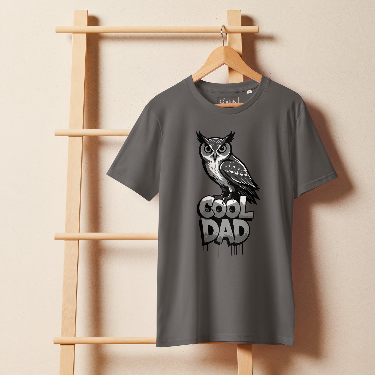 Unisex Organic Mid-Light T-Shirt – Sustainable Father’s Day Gift for Nature & Owl Lovers | Dudeily Dudeily