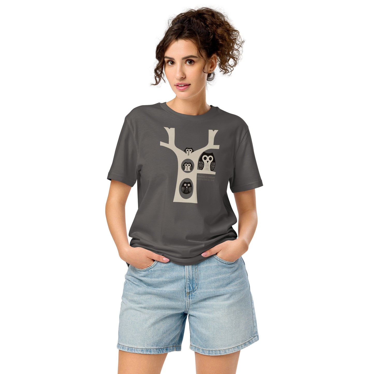 Unisex Organic Mid-Light T-Shirt – OwlNest Sustainable Fashion for Family Day Moments Anthracite Dudeily