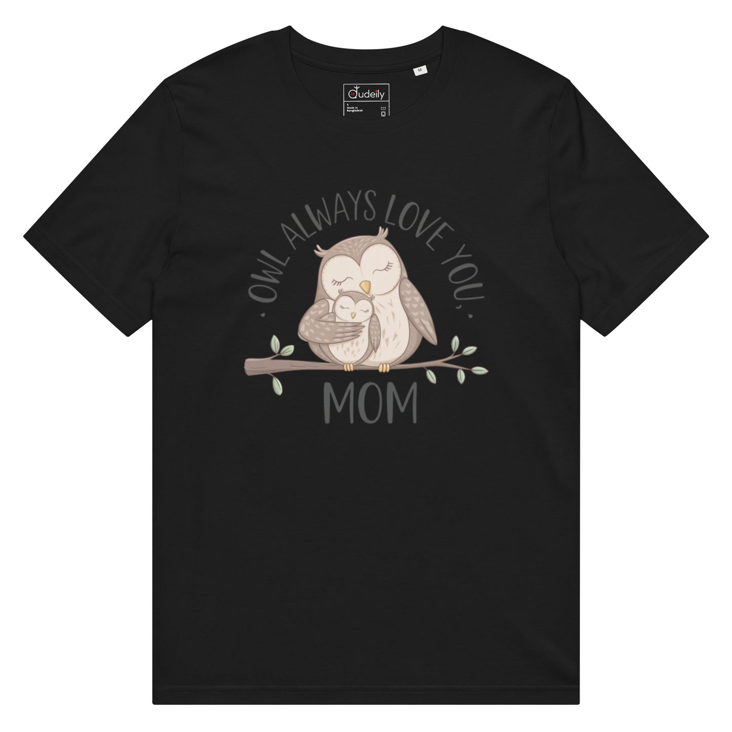 Unisex Organic Mid-Light T-Shirt – Sustainable fashion Owl Graphic Tee Dudeily