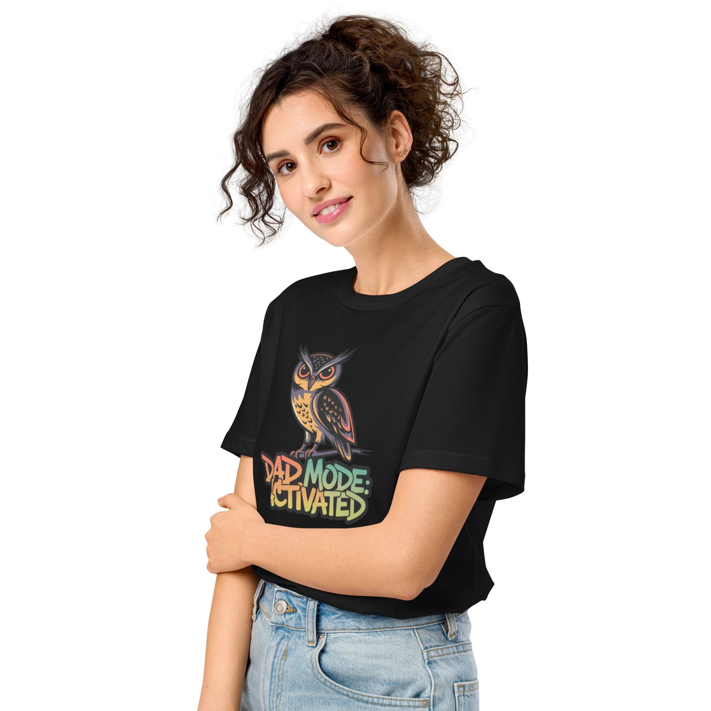 Unisex Organic Mid-Light T-Shirt: Owl Themed Sustainable Fashion Dudeily