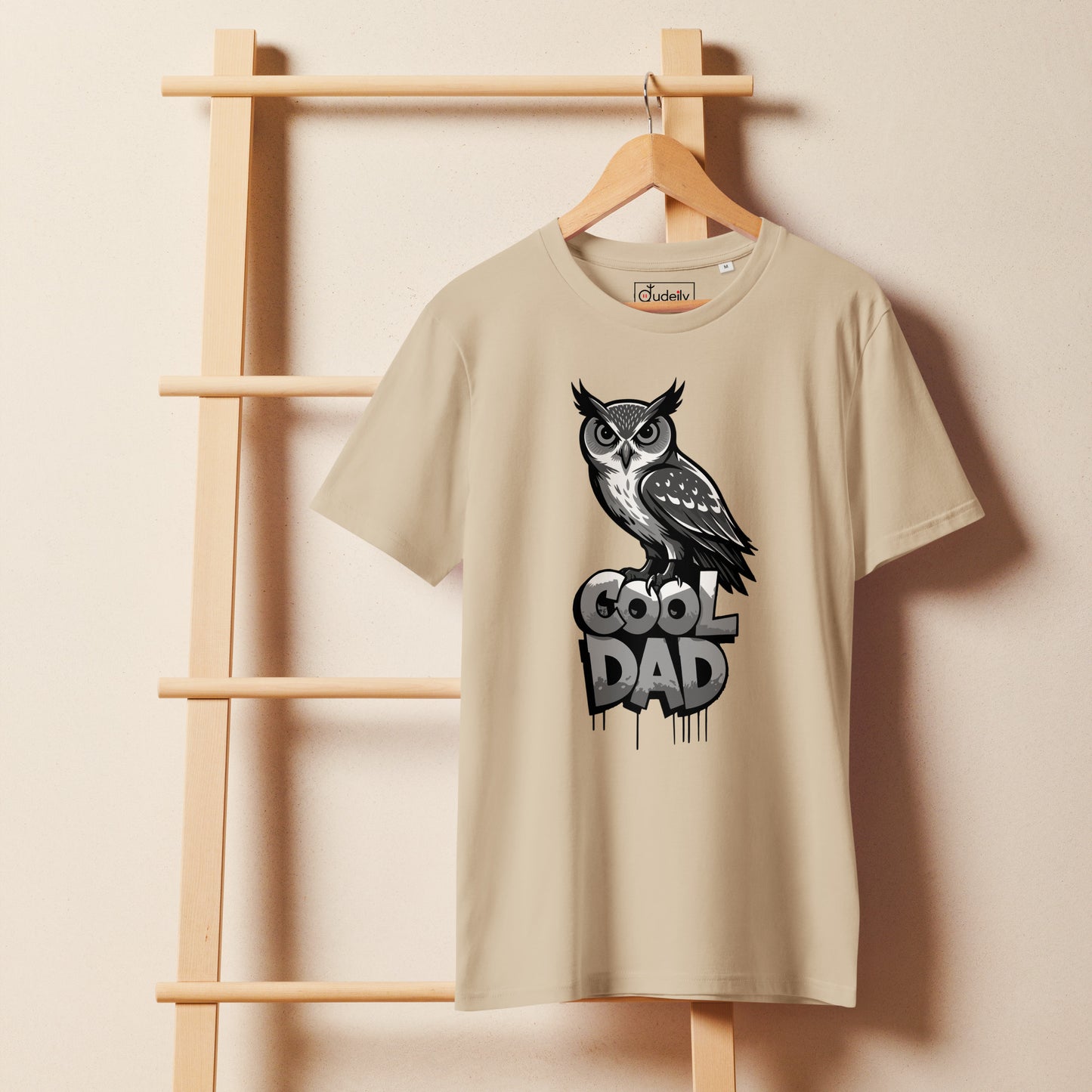 Unisex Organic Mid-Light T-Shirt – Sustainable Father’s Day Gift for Nature & Owl Lovers | Dudeily Dudeily