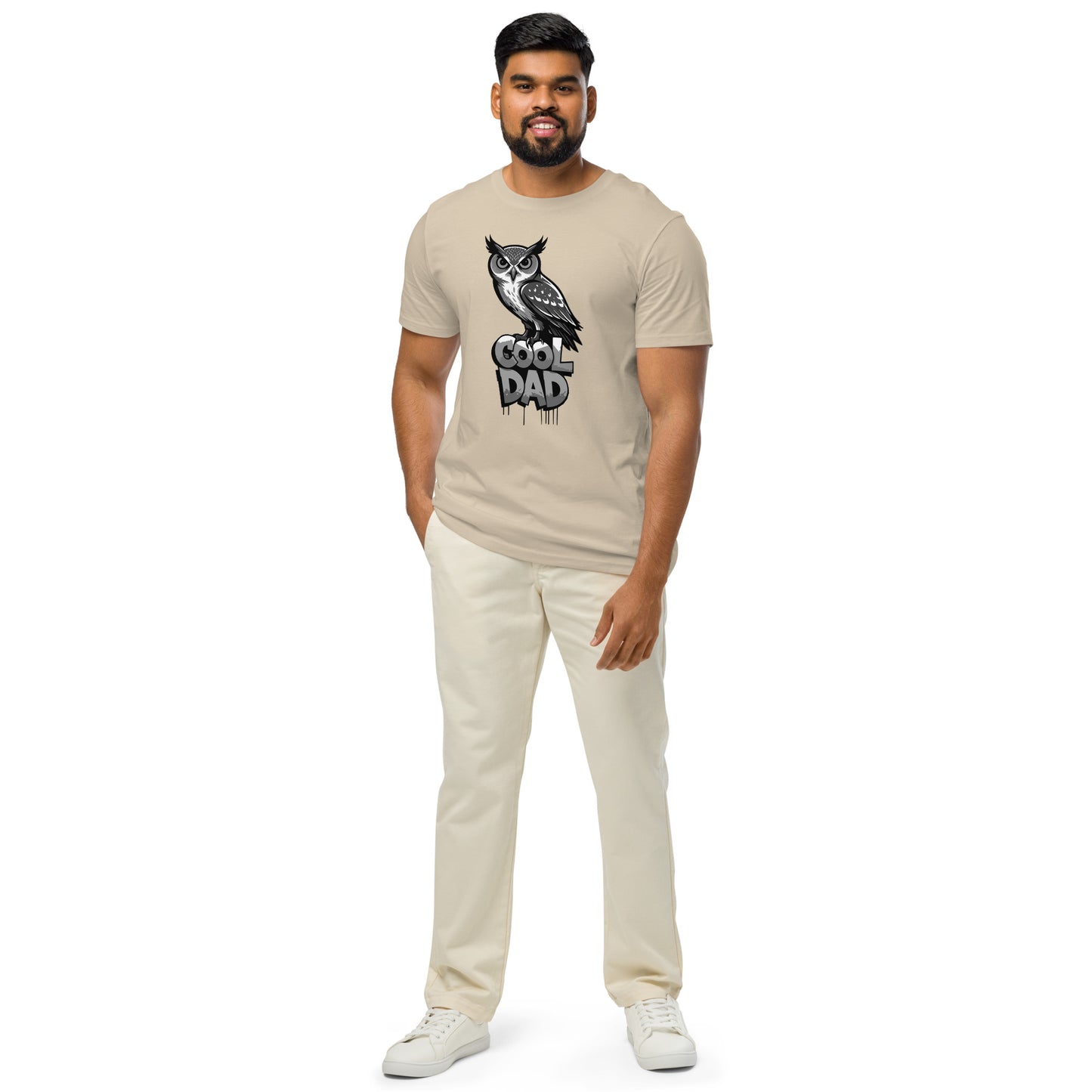 Unisex Organic Mid-Light T-Shirt – Sustainable Father’s Day Gift for Nature & Owl Lovers | Dudeily Dudeily