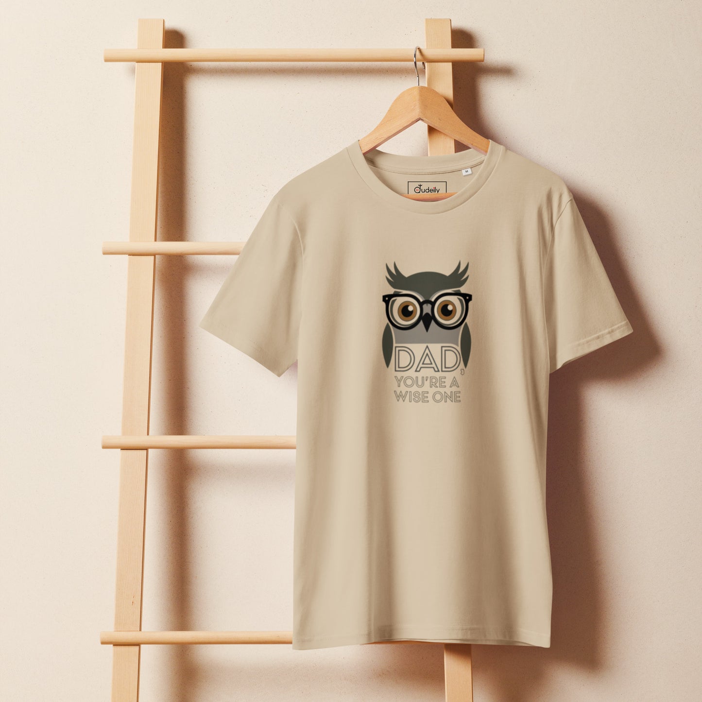 Unisex Organic Mid-Light T-Shirt –Owl Themed Sustainable Fashion by Dudeily Dudeily