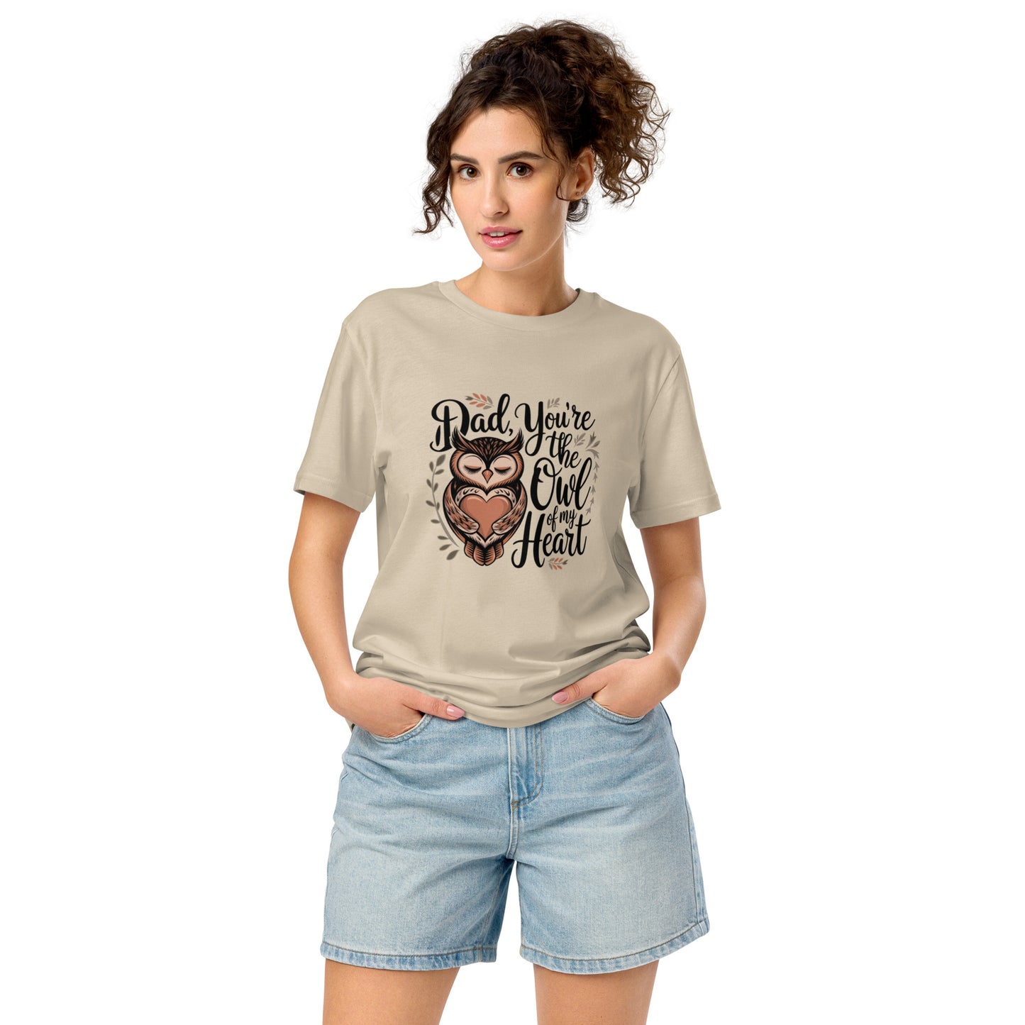 Unisex Organic Mid-Light T-Shirt – Owl-Themed Sustainable Fashion for Father's Day T-Shirt Dudeily