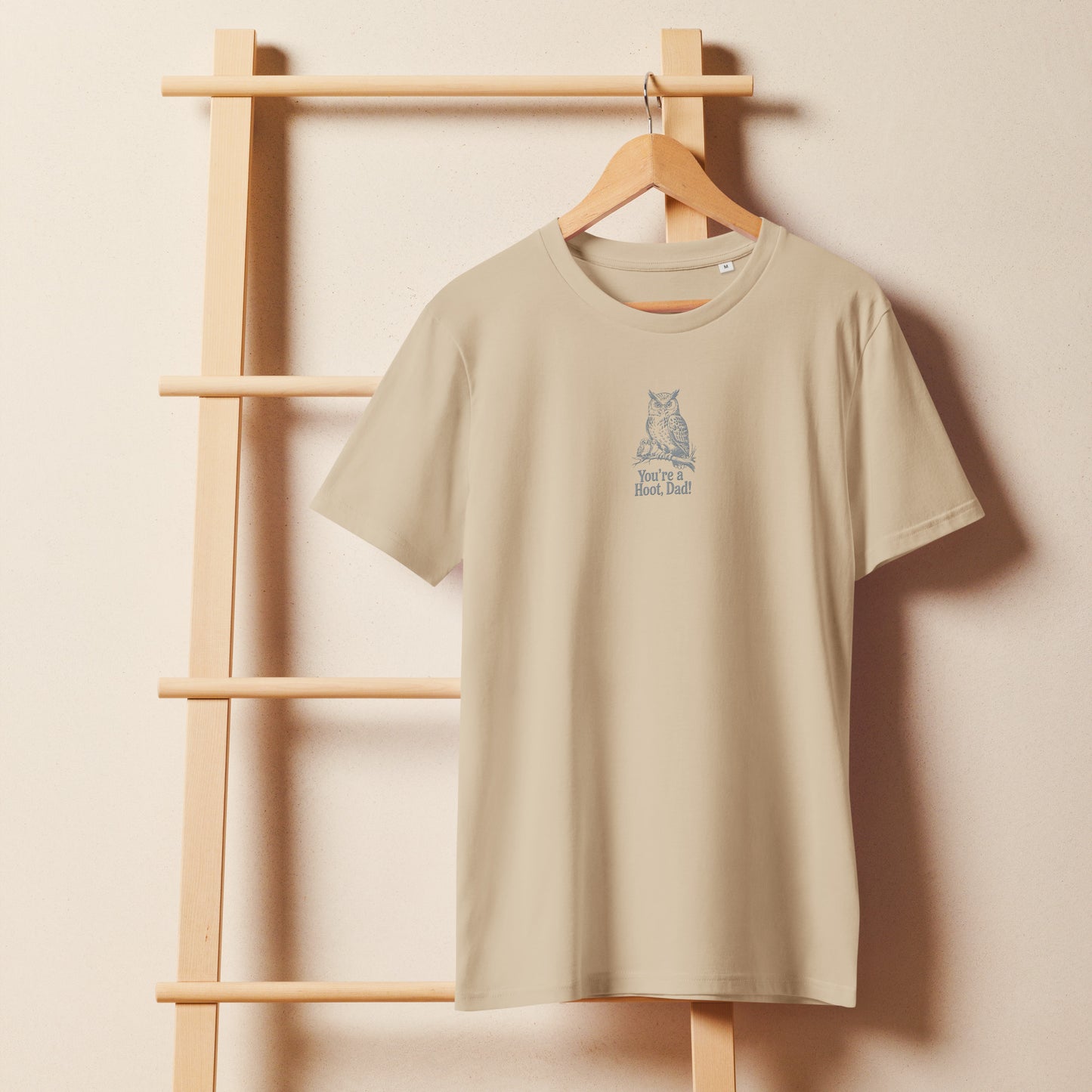 Owl-Themed Unisex Organic Mid-Light T-Shirt | Sustainable & Eco-Friendly Father's Day Gift" Dudeily