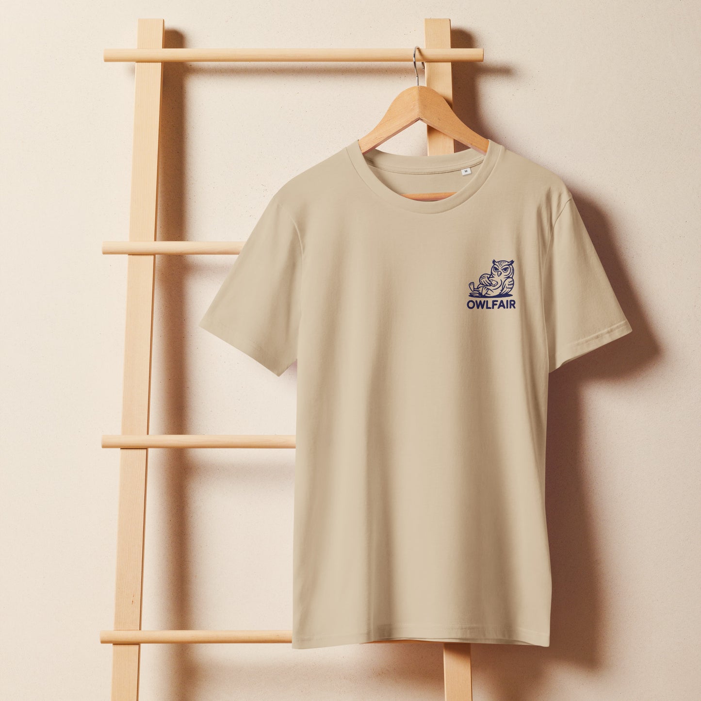 Unisex Organic Mid-Light T-Shirt | Owl-Themed Sustainable Eco Fashion for Nature-Loving Ethical Shoppers Dudeily