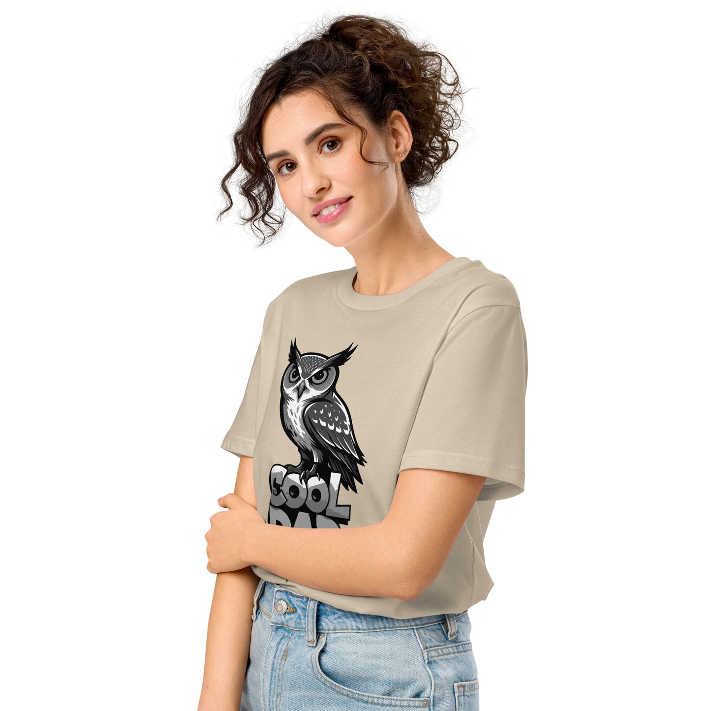 Unisex Organic Mid-Light T-Shirt – Sustainable Father’s Day Gift for Nature & Owl Lovers | Dudeily Dudeily