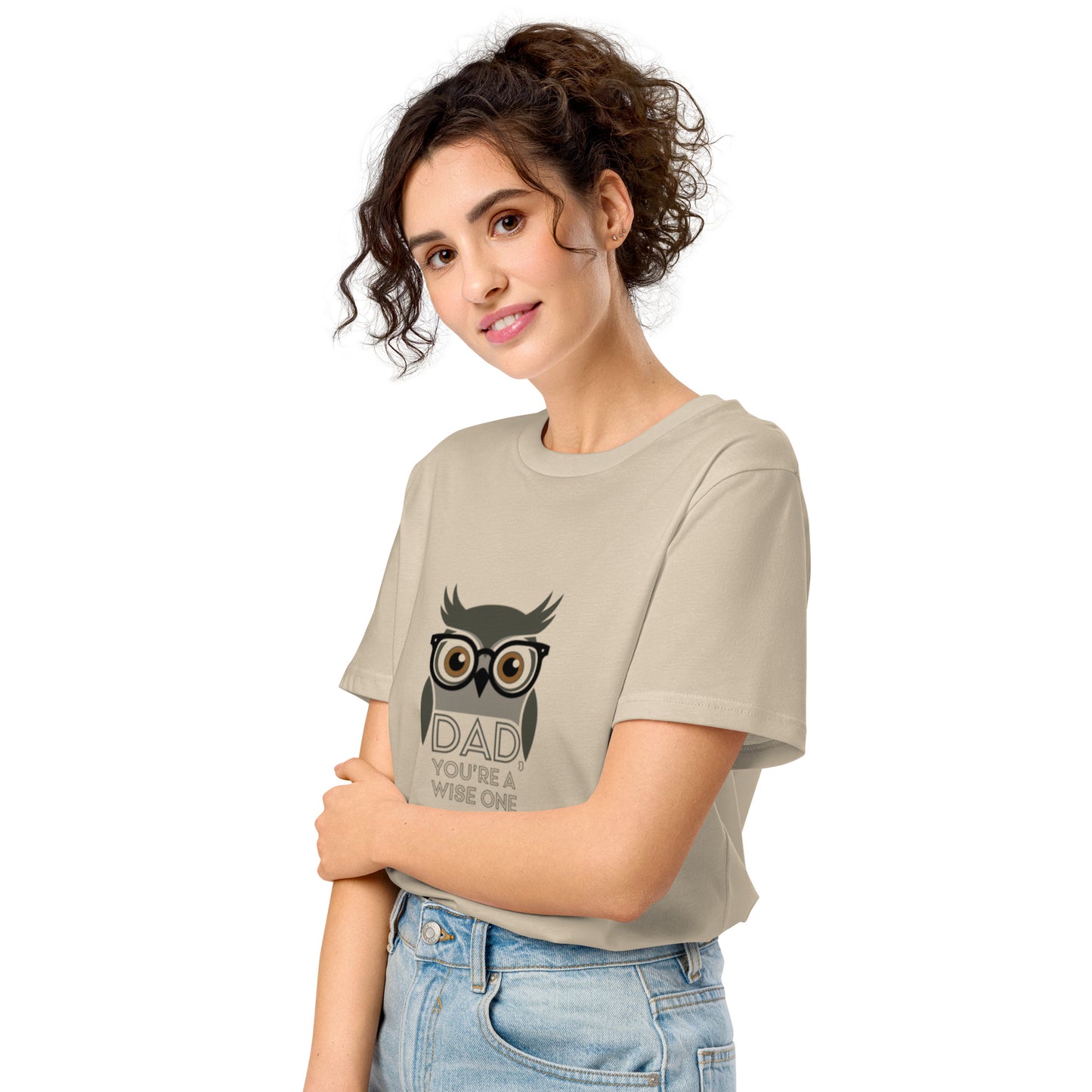 Unisex Organic Mid-Light T-Shirt – Owl Themed Sustainable Fashion for Father's Day by Dudeily Dudeily
