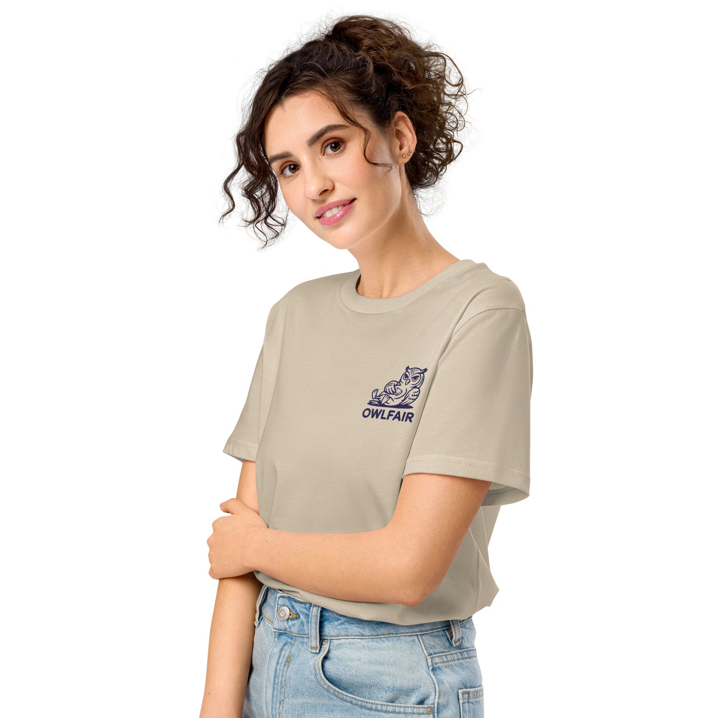 Unisex Organic Mid-Light T-Shirt | Owl-Themed Sustainable Eco Fashion for Nature-Loving Ethical Shoppers Dudeily