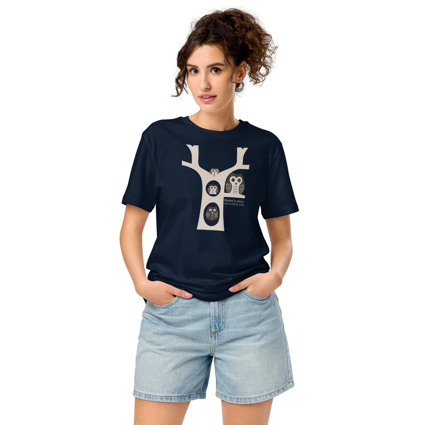 Unisex Organic Mid-Light T-Shirt – OwlNest Sustainable Fashion for Family Day Moments French Navy Dudeily