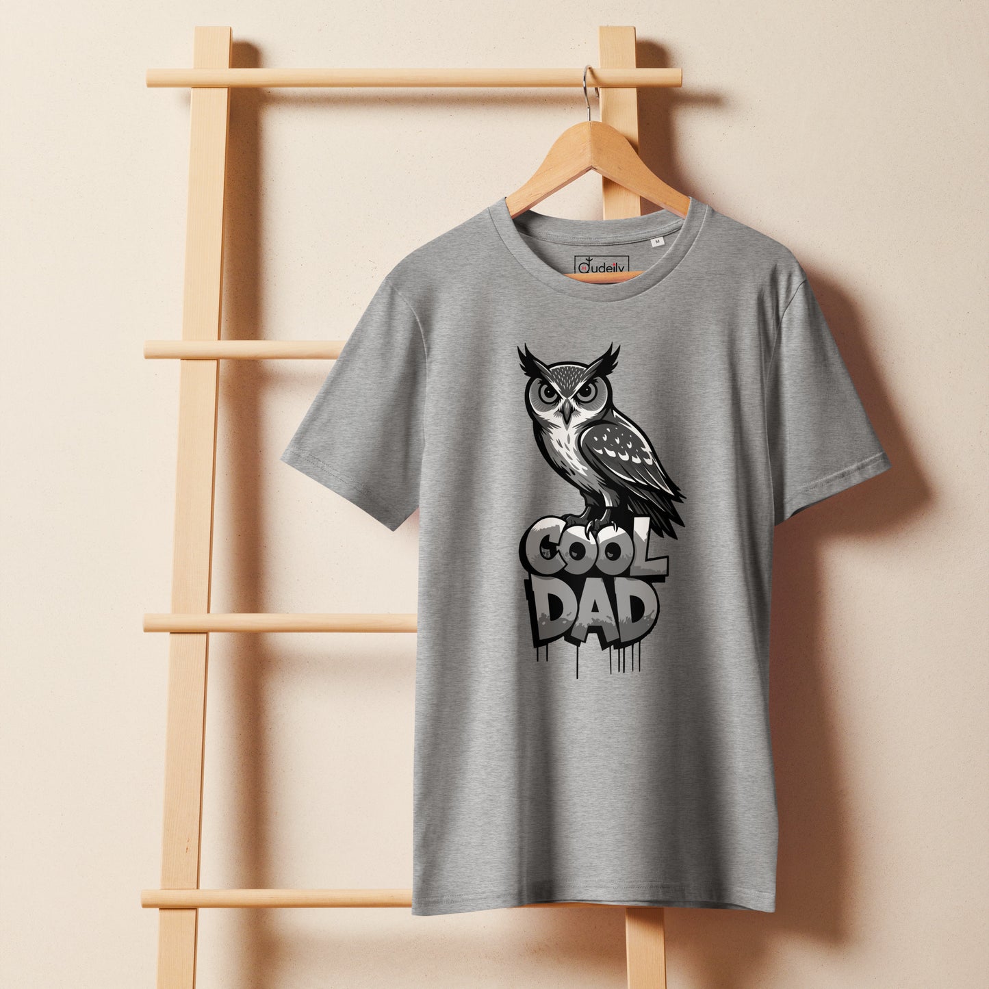 Unisex Organic Mid-Light T-Shirt – Sustainable Father’s Day Gift for Nature & Owl Lovers | Dudeily Dudeily