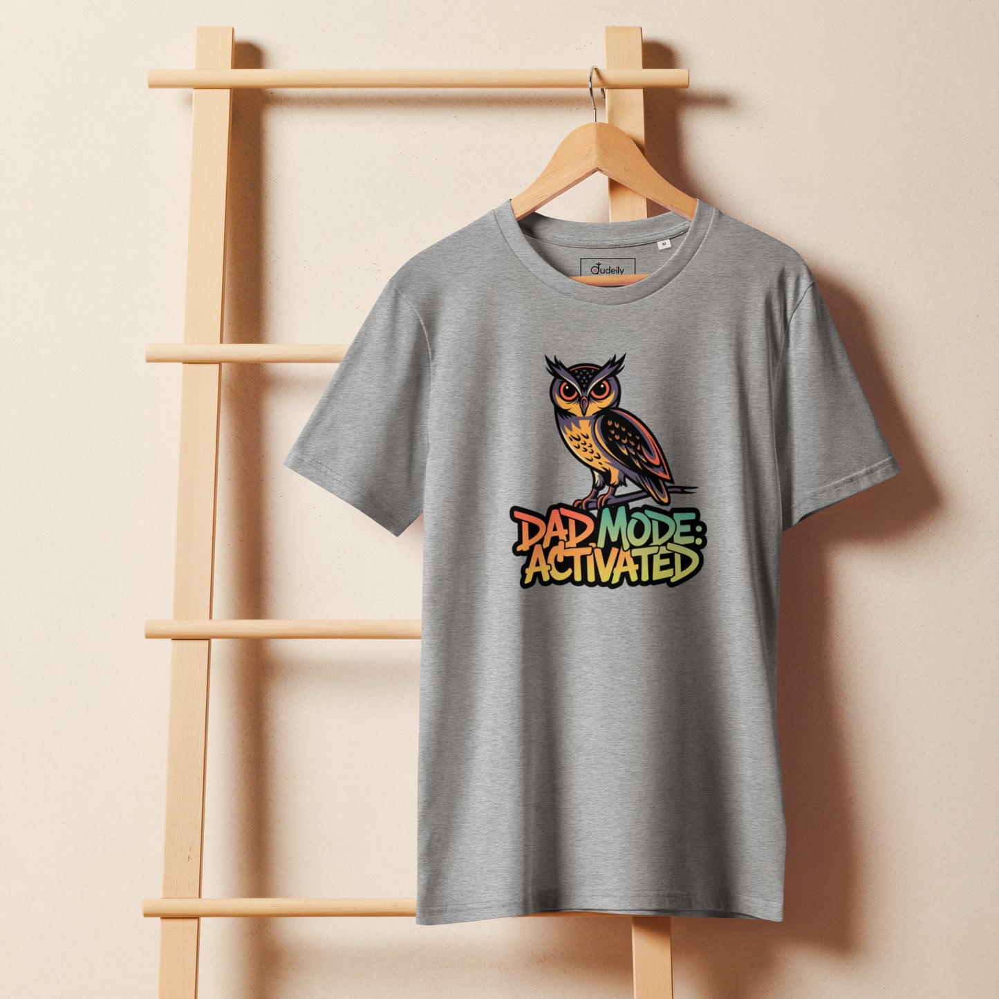 Unisex Organic Mid-Light T-Shirt: Owl Themed Sustainable Fashion Dudeily